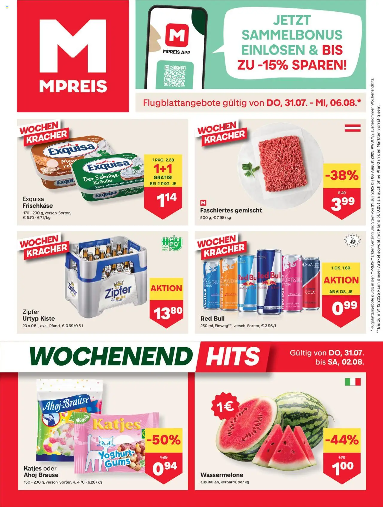  MPREIS Lenzing ab (31.07.2025 - 06.08.2025) - Seite 1 - Wassermelone