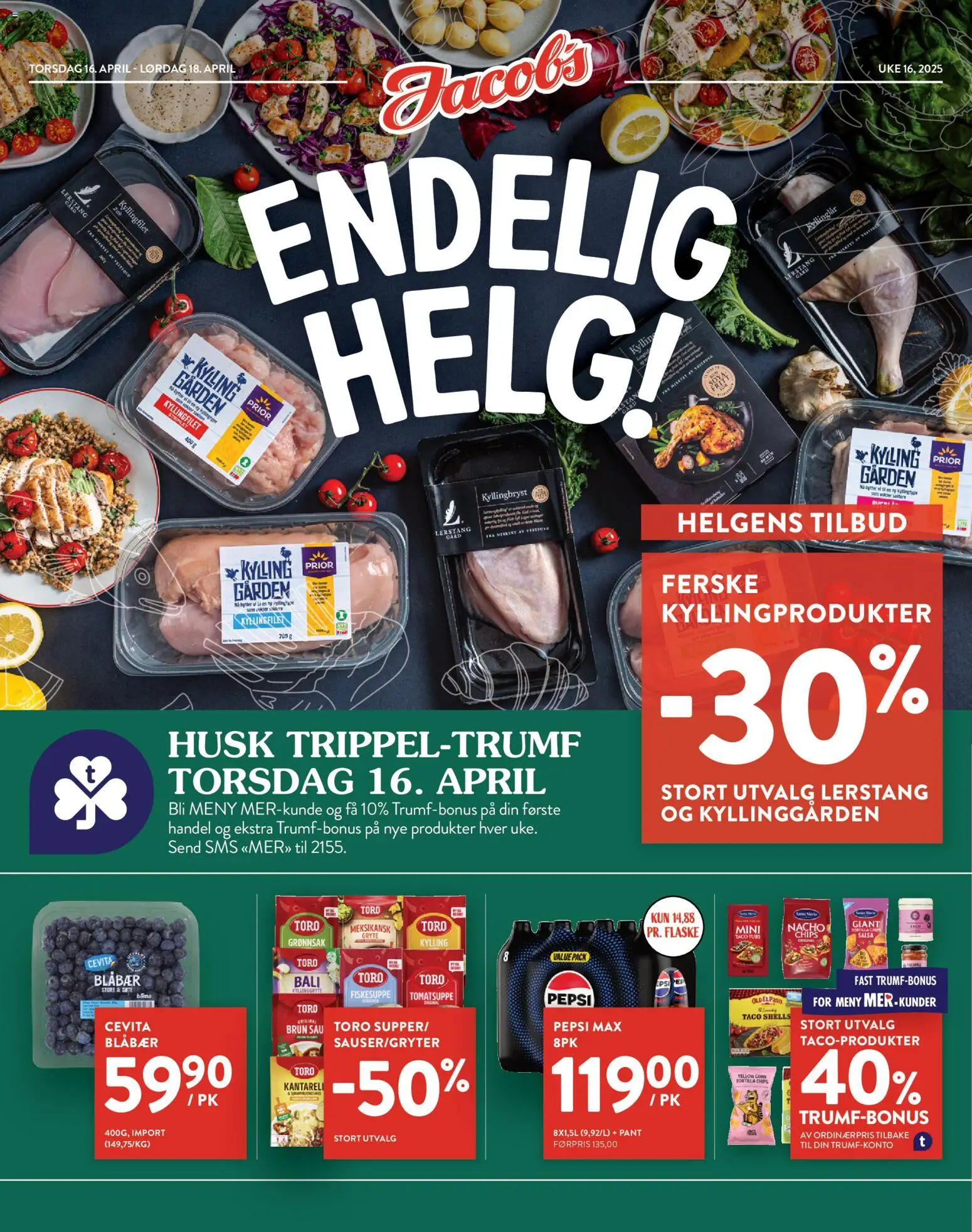 Forhåndsvis Jacobs kundeavis fra butikk Jacobs gyldig fra 16/04/2026