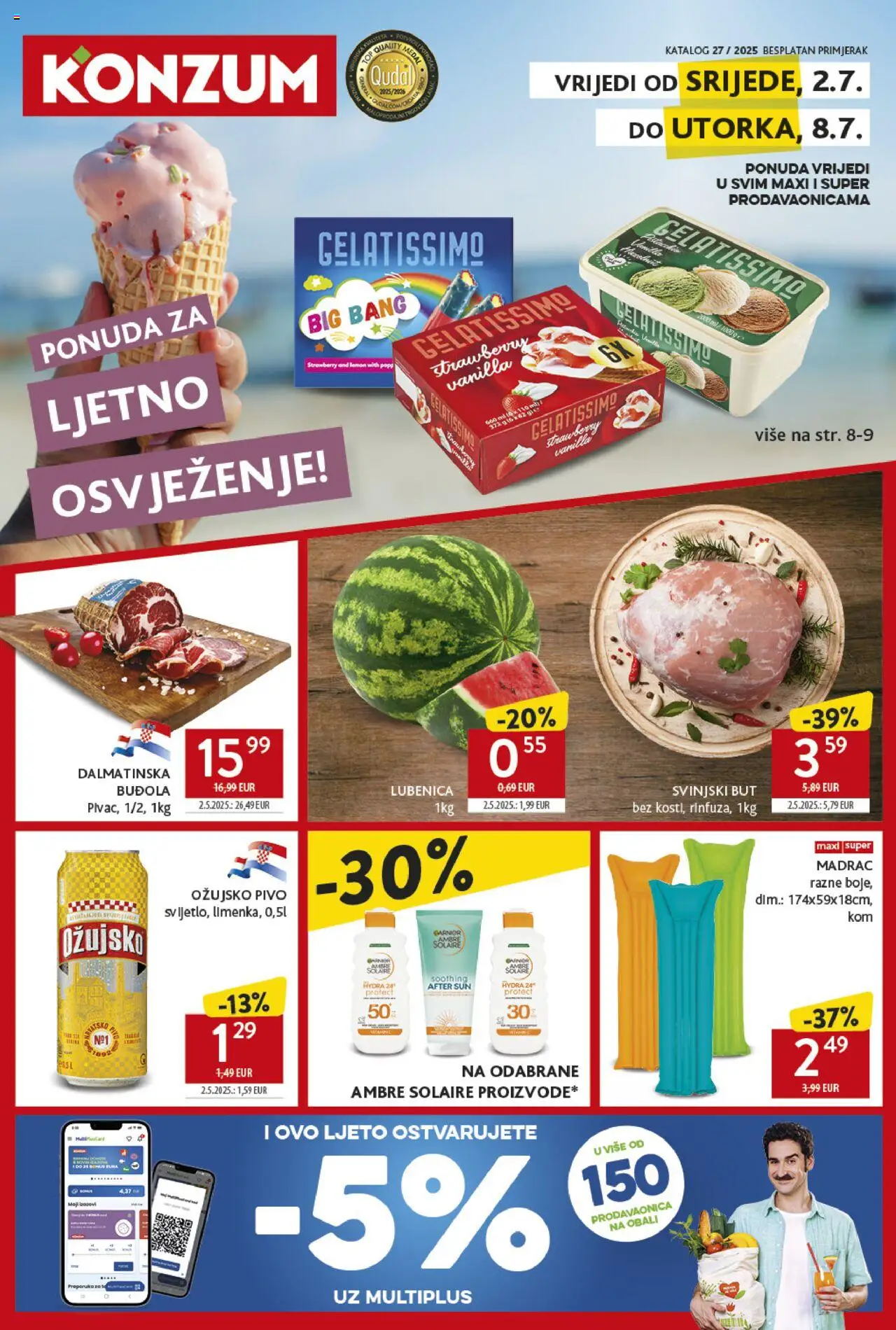 Konzum HR aktuális szórólap, érvényes 2025.07.02.-től - 1 oldal