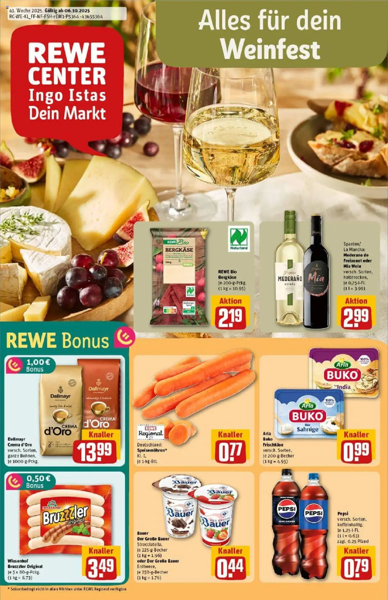 REWE Prospekt ab 06.10.2025 nächste Woche - Prospekt Köln / Rodenkirchen	