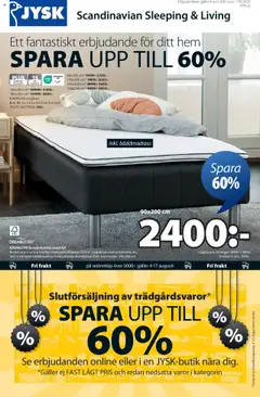 Förhandsgranska reklamblad Aktuella reklamblad JYSK från butik JYSK gäller från 04/08/2025