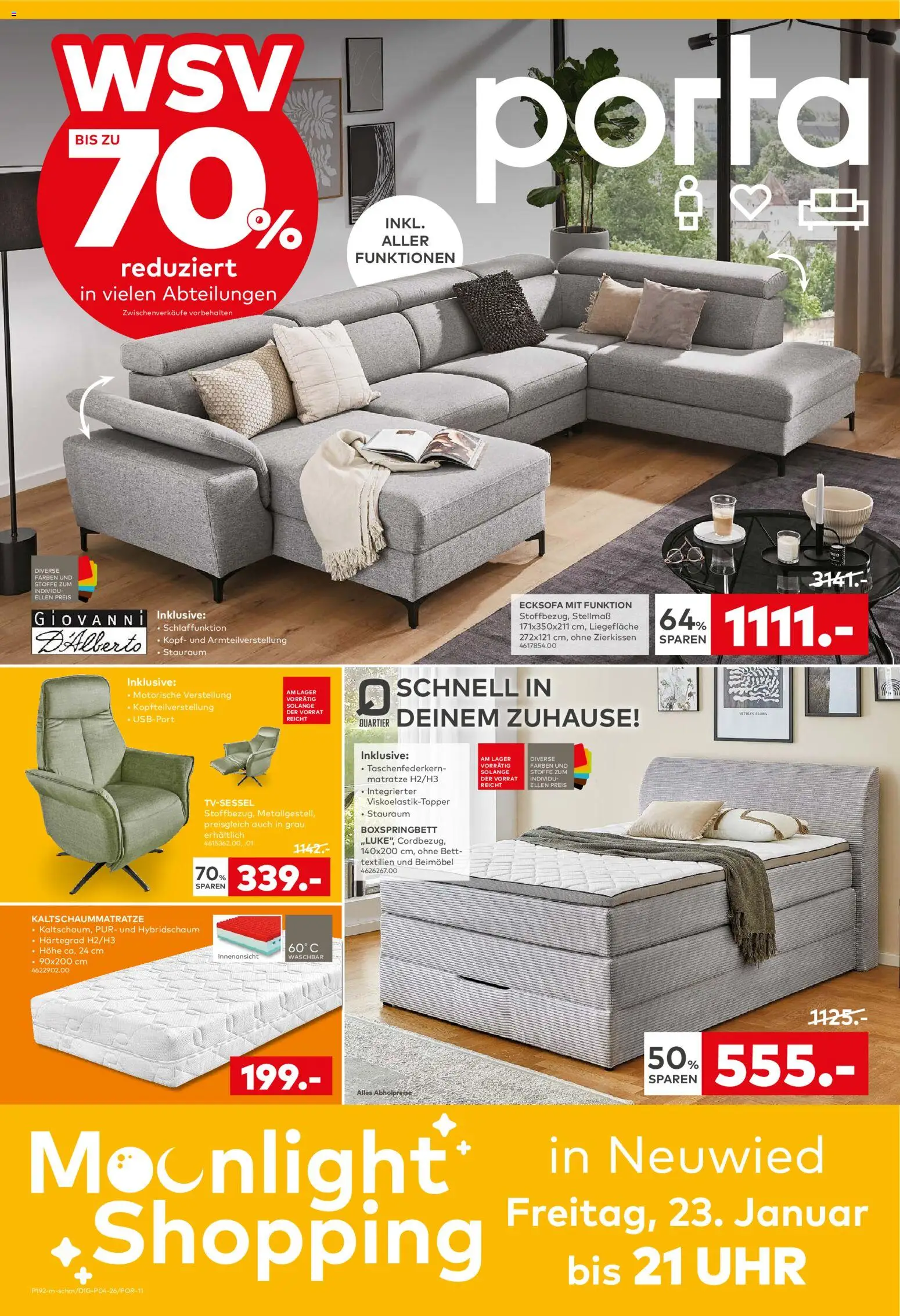 Vorschau von dem Prospekt des Geschäftes Porta!, gültig ab dem 18.01.2026 - Uhr, Boxspringbett, Matratze, Bett, Ecksofa