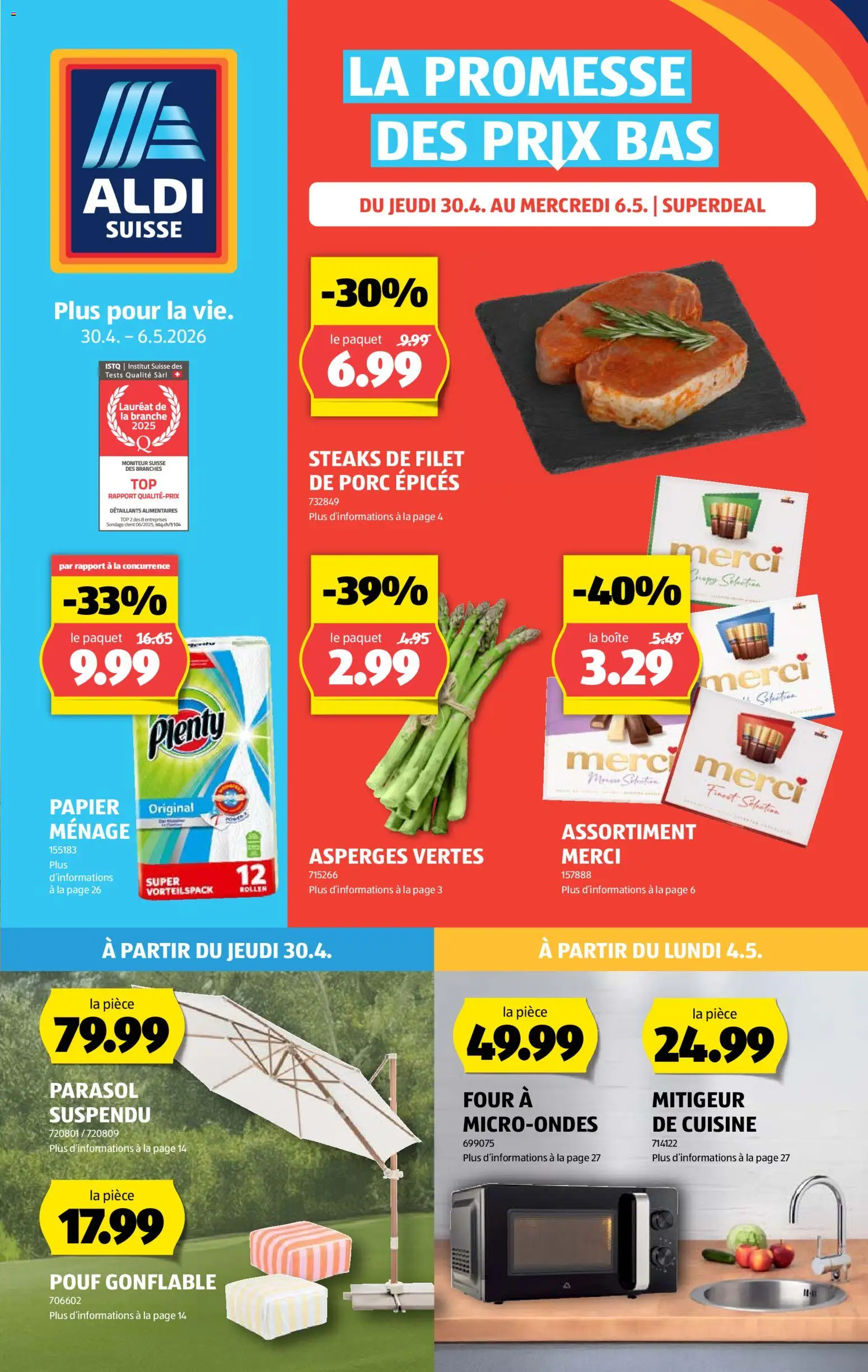 Vorschau des Merkblatts Aldi aktionen FR vom Shop Aldi gültig von 30.04.2026 bis 06.05.2026