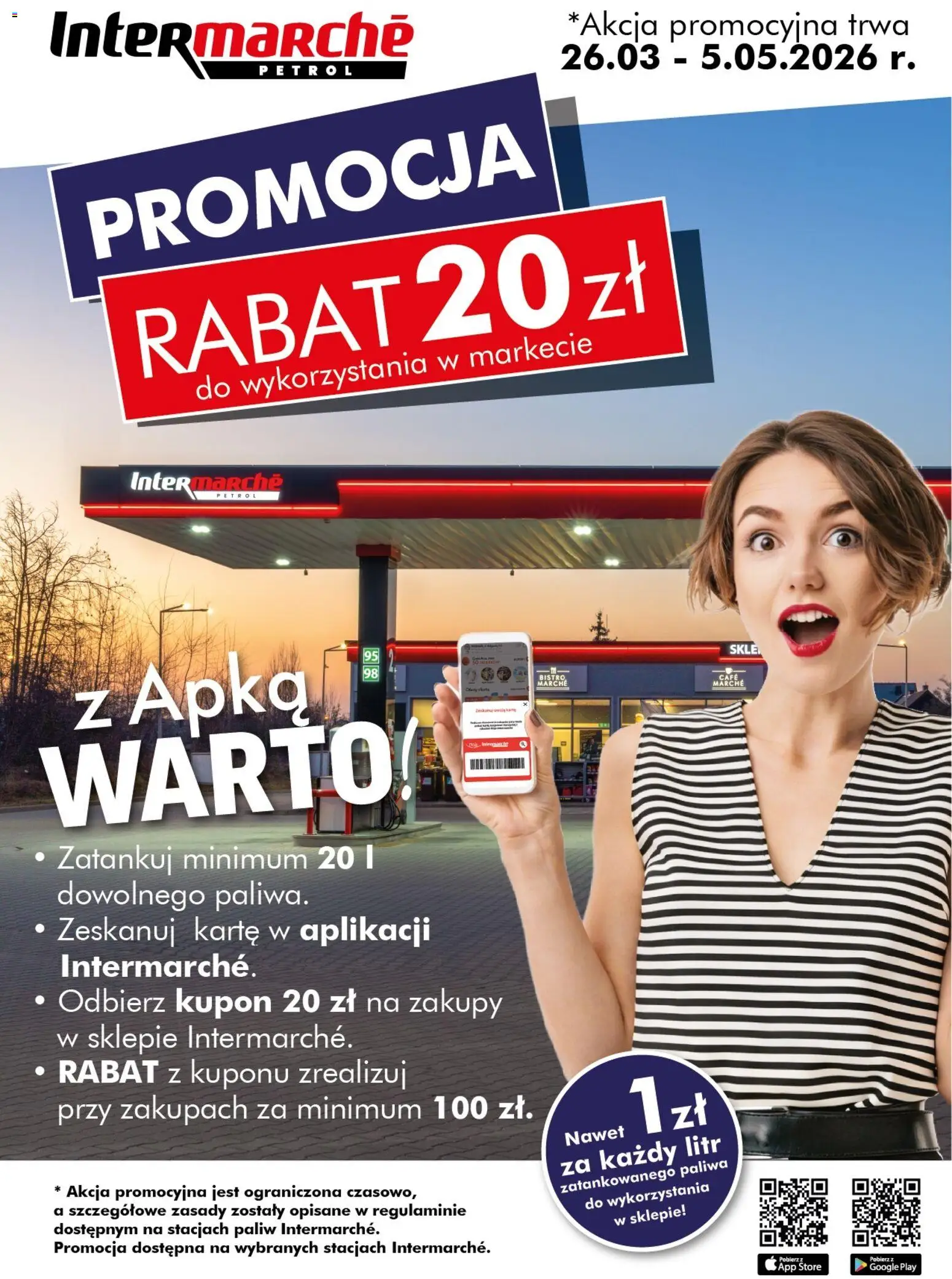 Pogląd gazetki "Intermarche konkurs - Z apką warto tankować na stacjach paliw" ze sklepu Intermarche ważnej od 26.03.2026