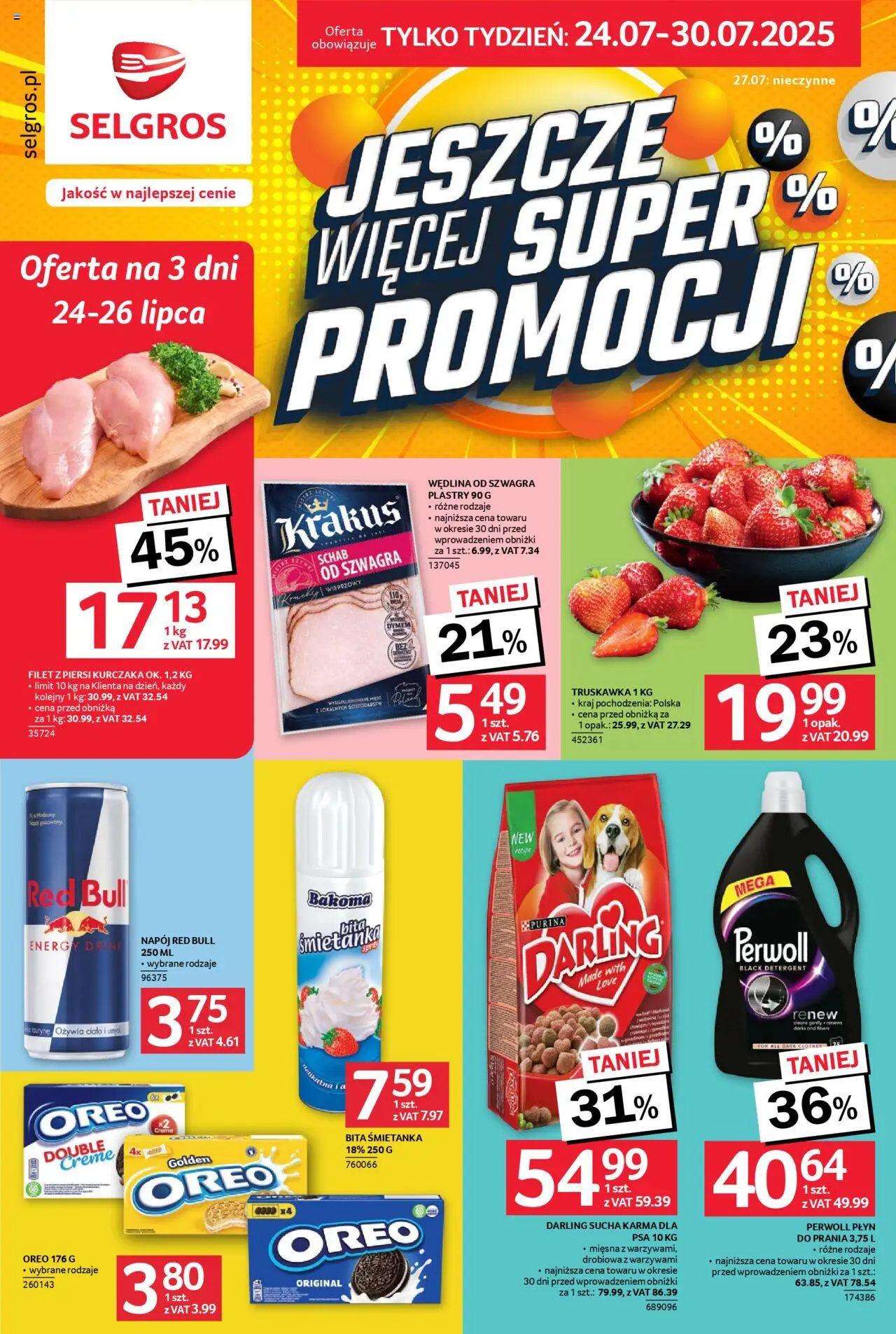 Selgros cash&carry Jeszcze więcej super promocji od 24.07.2025 - Nowa Gazetka - Numer strony 1