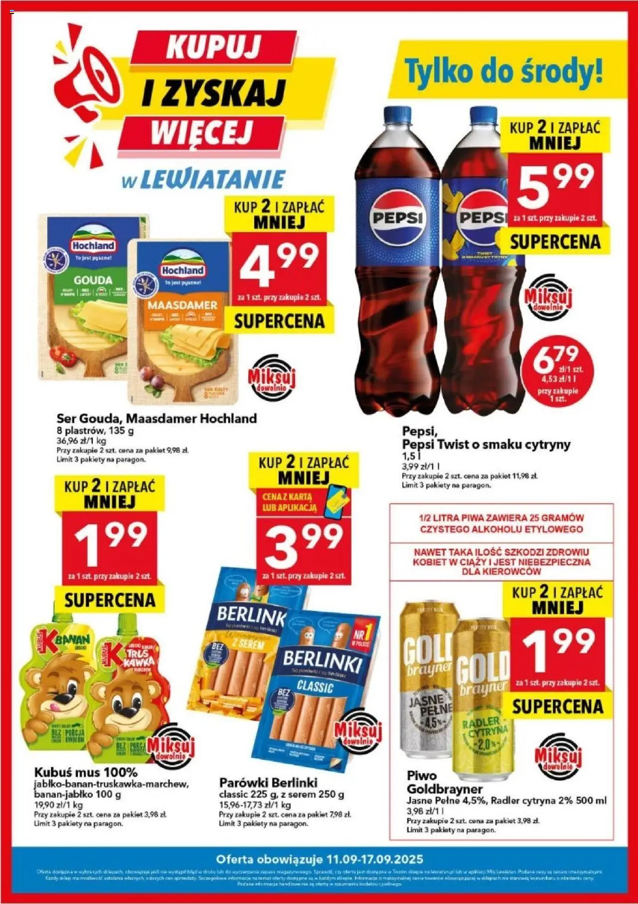 Lewiatan gazetka od 11.09.2025 - Promocje "Kupuj i zyskaj więcej" - Numer strony 1