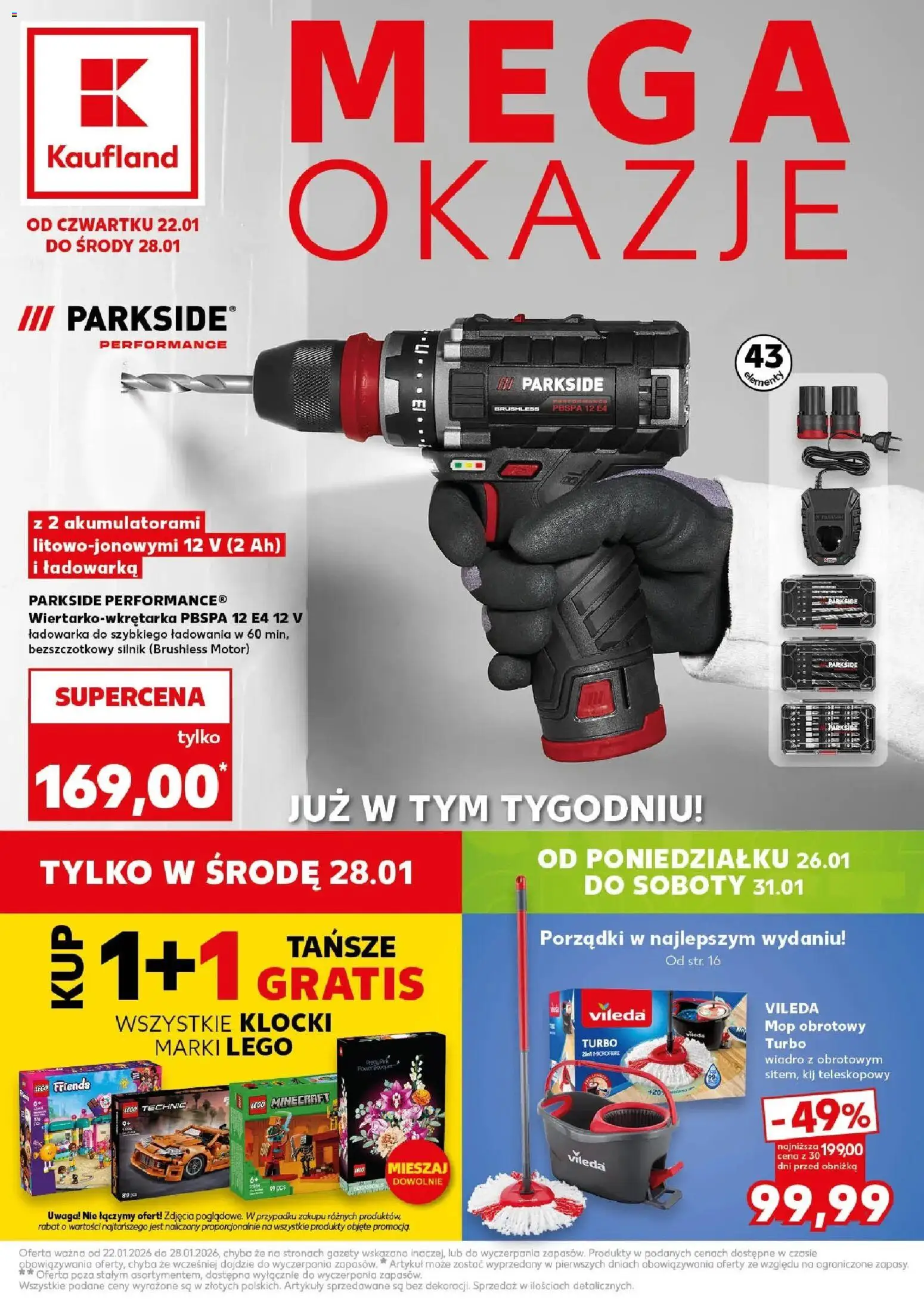 Pogląd gazetki "Mega okazje" ze sklepu Kaufland ważnej od 22.01.2026
