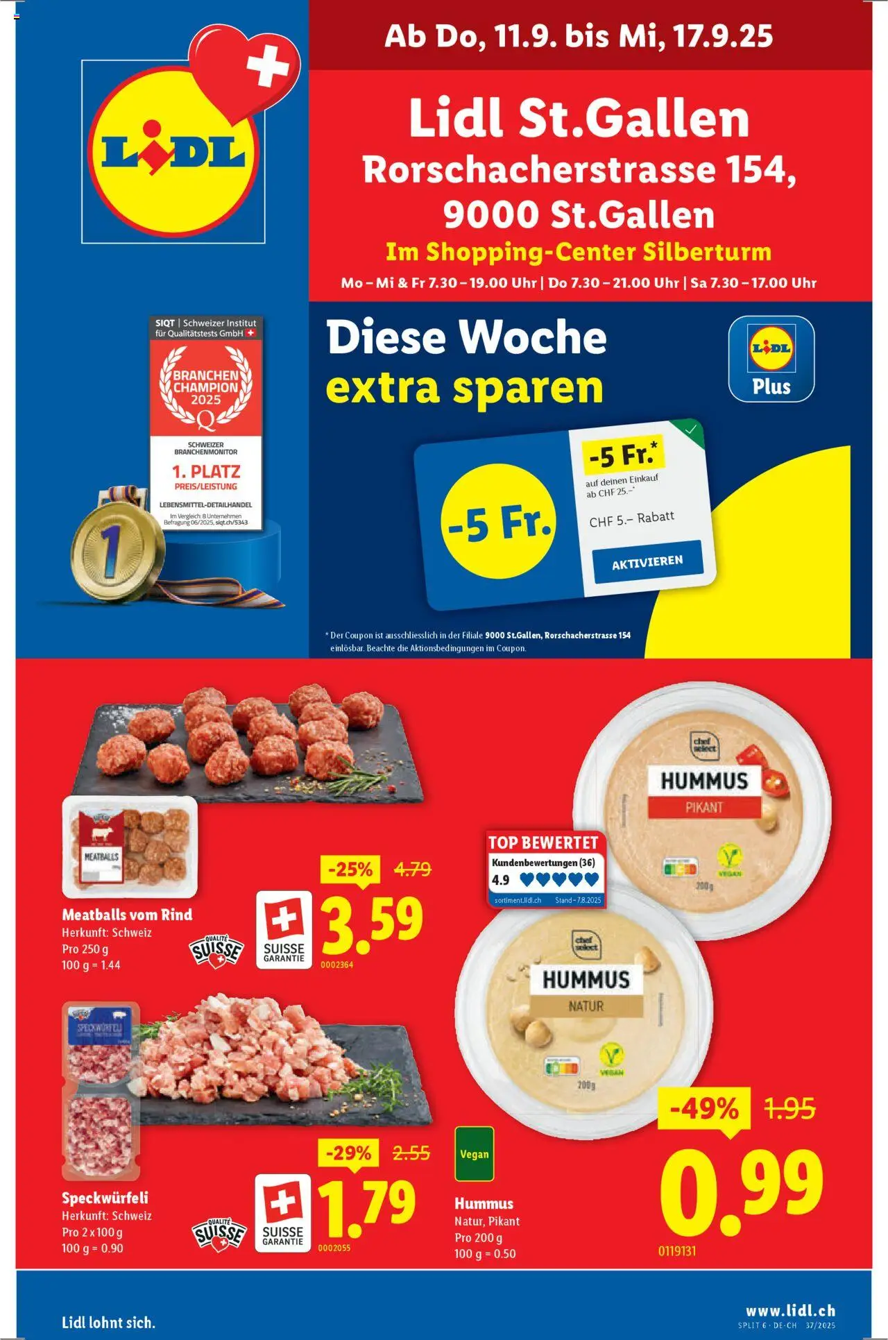 Lidl Aktionen St. Gallen ab 11.09.2025 - Seitennummer 1