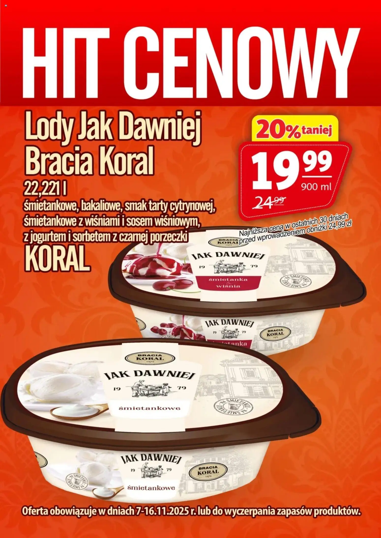 Pogląd gazetki "Promocja - Lody Bracia Koral" ze sklepu Prim Market ważnej od 07.11.2025
