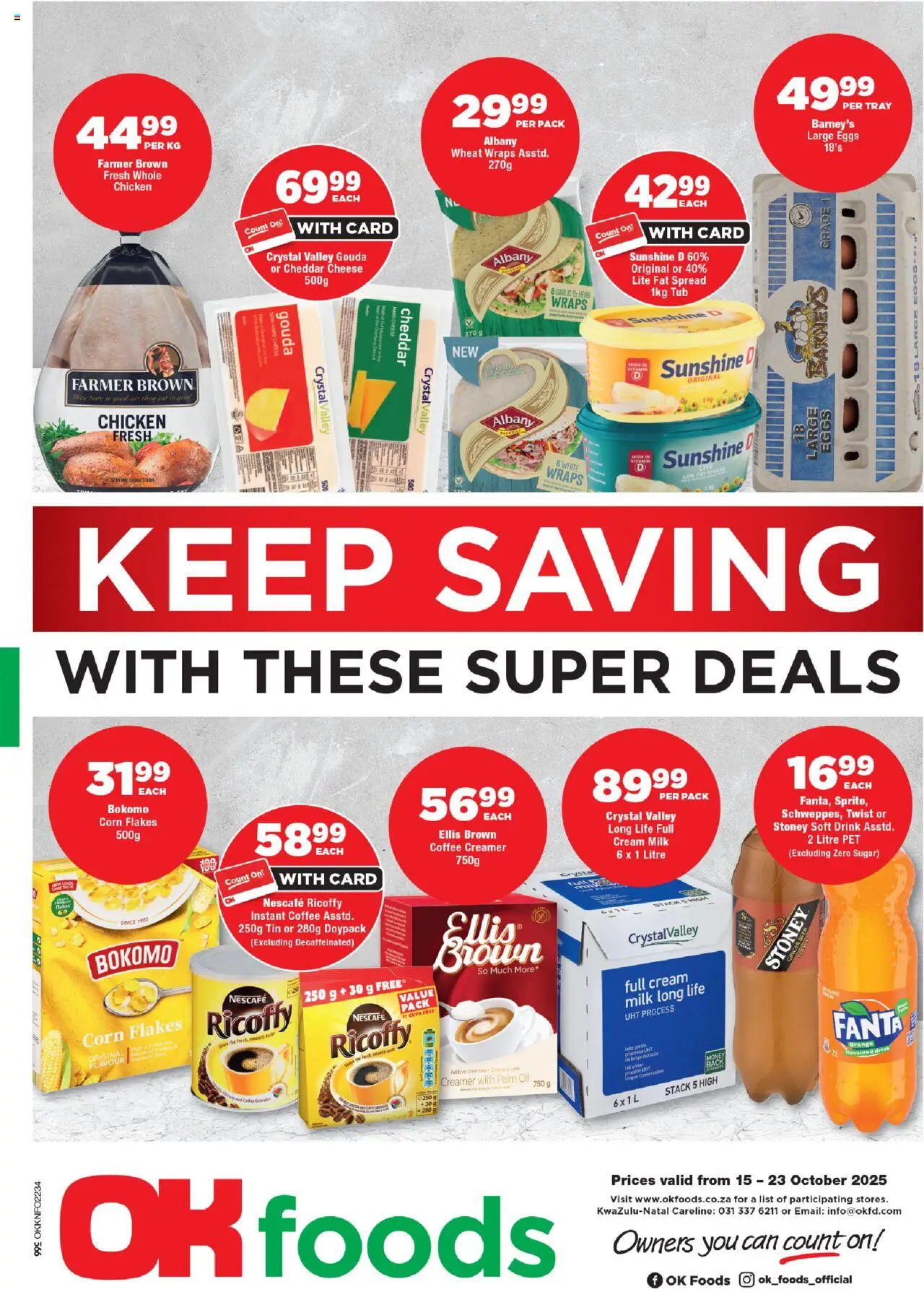 OK Foods Specials from 15/10 - 23/10/2025 > Promotions