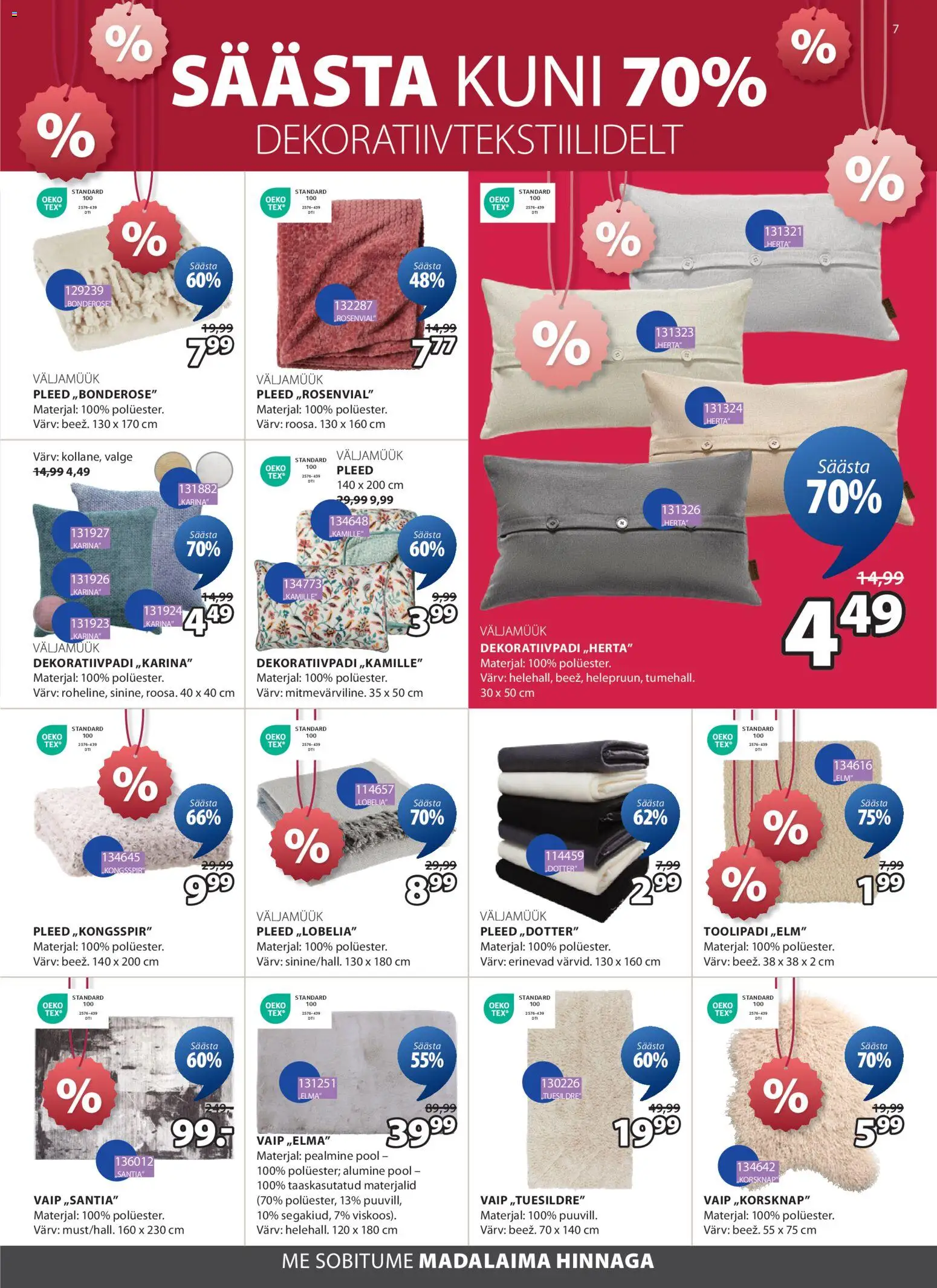 JYSK kliendilehe eelvaade alates 2026.01.06