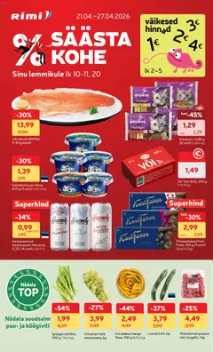Rimi kliendilehe eelvaade alates 21.04.2026