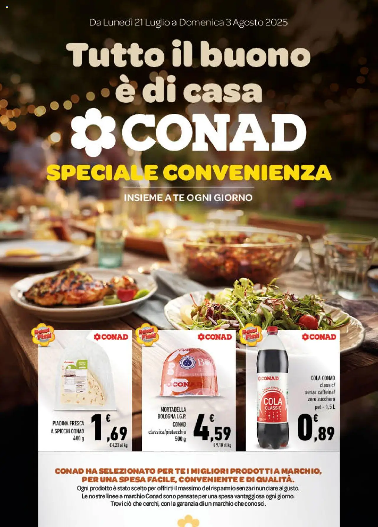 Volantino Spazio Conad valido da 21/07/2025 numero di pagina 1