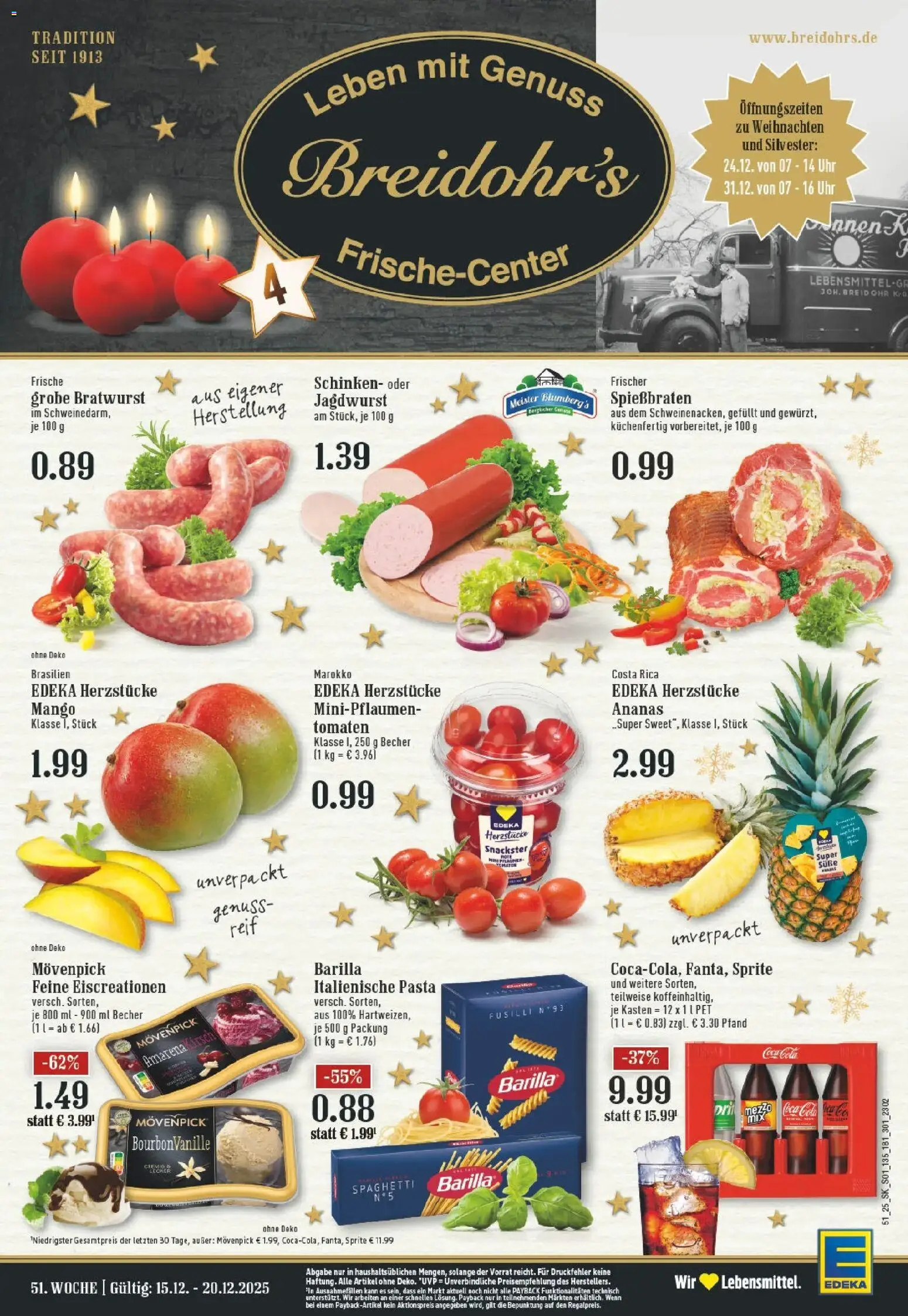 Vorschau von dem Prospekt des Geschäftes Edeka, gültig ab dem 15.12.2025