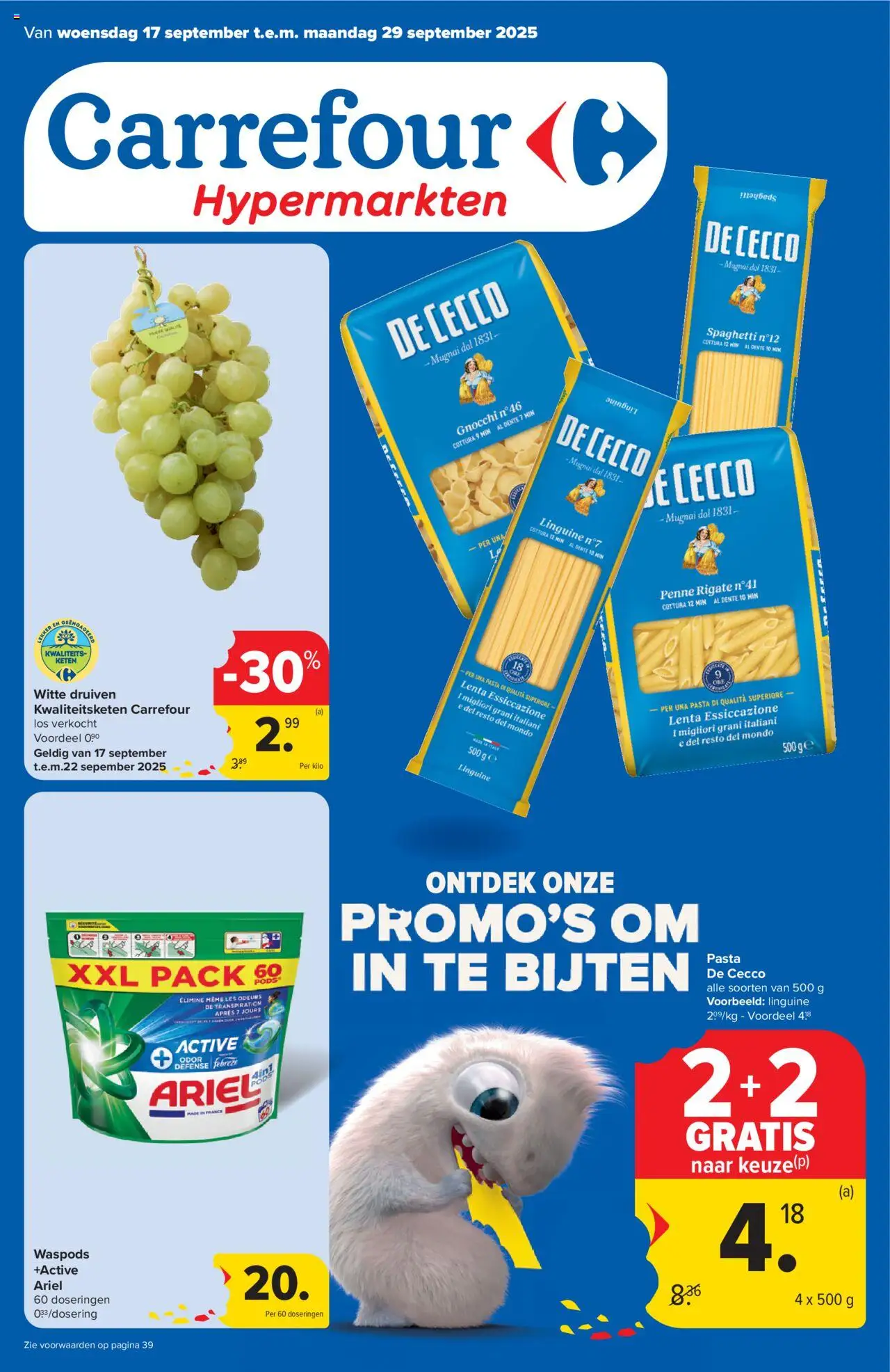 Carrefour shop Folder week 38 geldig vanaf 17/09/2025 - Paginanummer 1