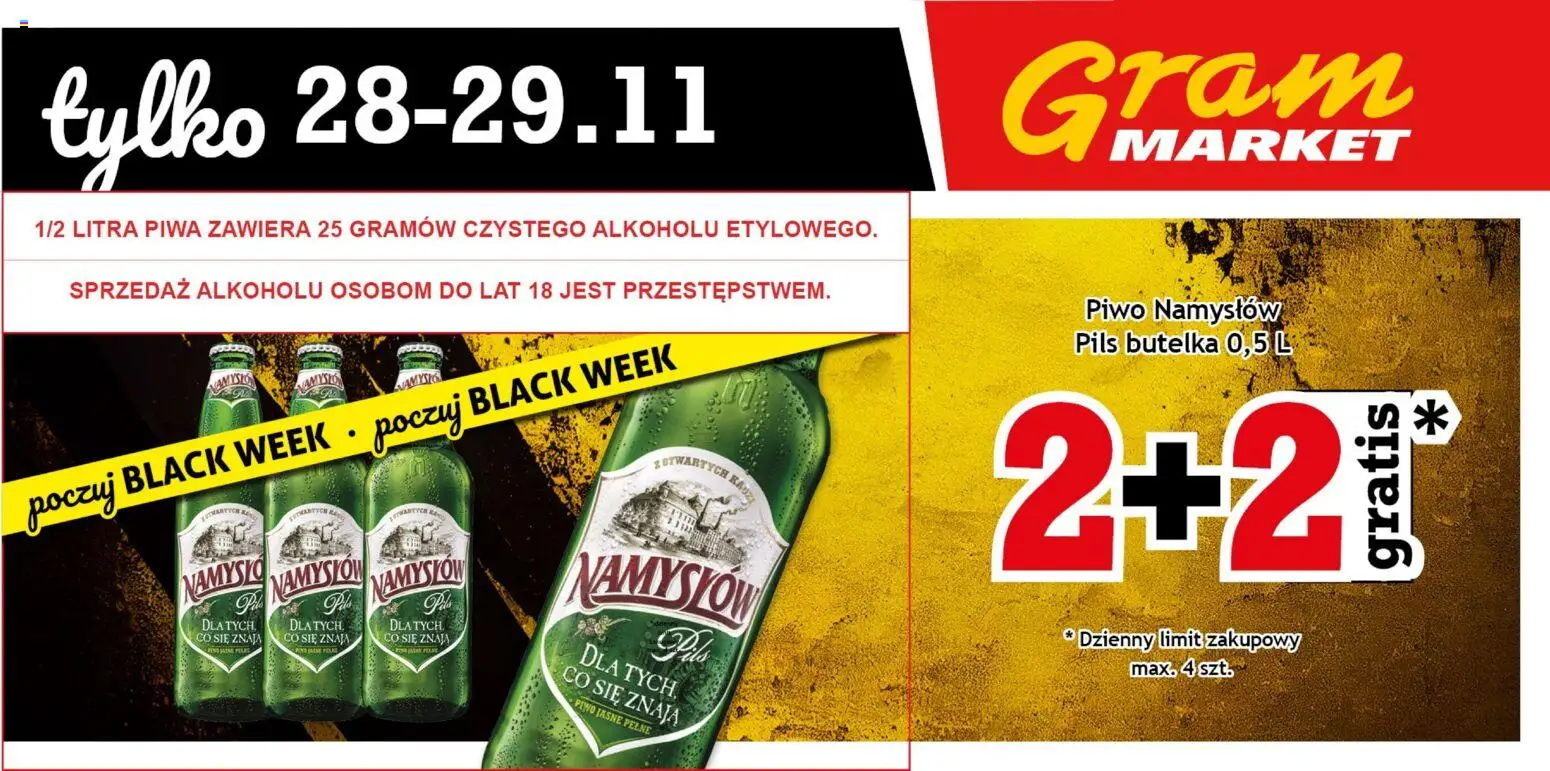 Pogląd gazetki "Black Friday" ze sklepu Gram Market ważnej od 28.11.2025