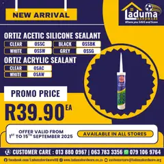 Preview of Laduma Hardware flyer valid from 01/09/2025