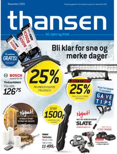 Forhåndsvis Kundeavis fra butikk THANSEN gyldig fra 29/10/2025