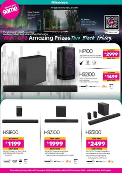 Preview of Game Hisense Black Friday valid 01/12/2025