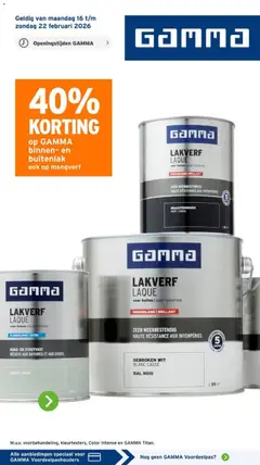 Voorbeeld van Folder van winkel GAMMA geldig vanaf 16-02-2026