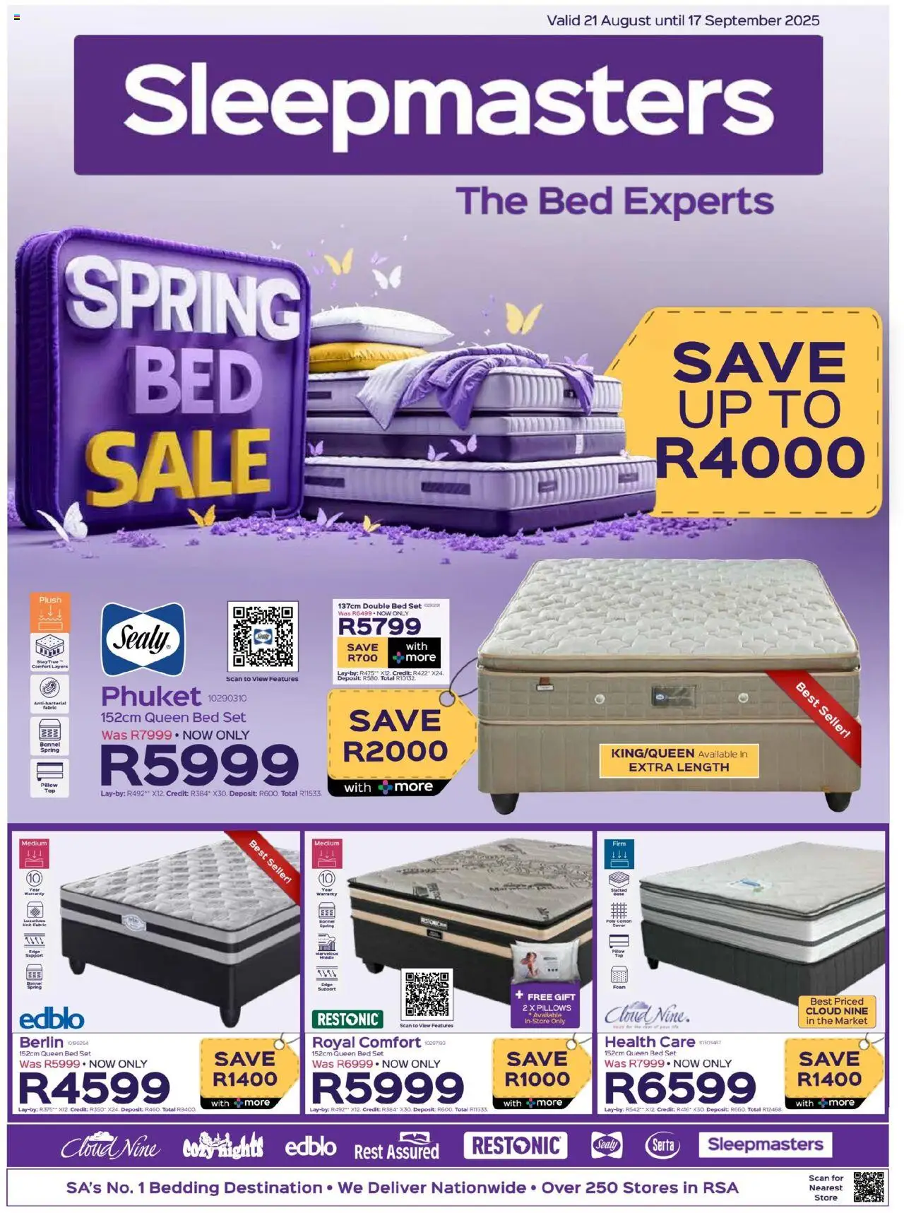 Sleepmasters Specials from 21/08 - 17/09/2025 > Promotions