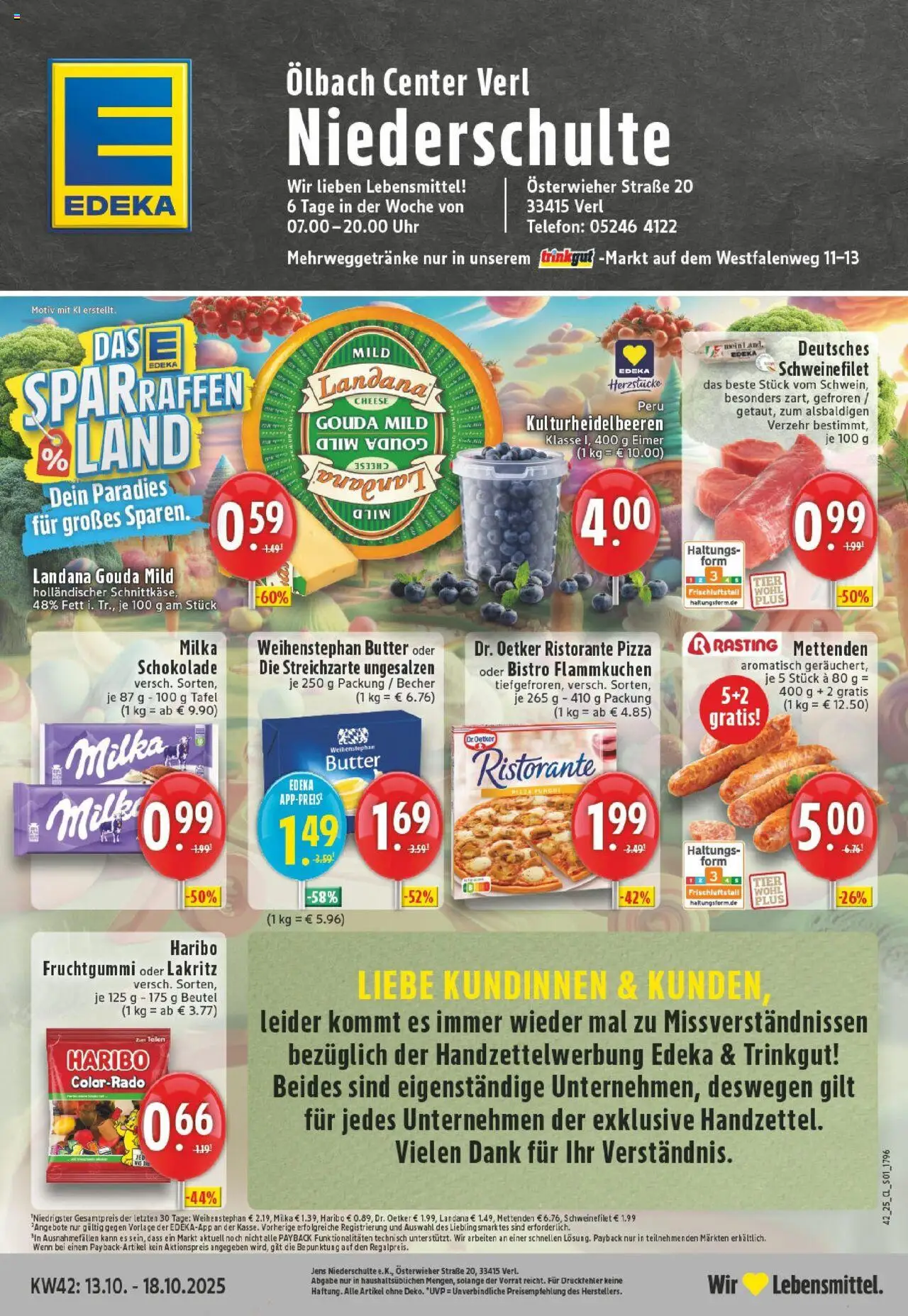 EDEKA Prospekt ab 13.10.2025 - Prospekt Verl Online