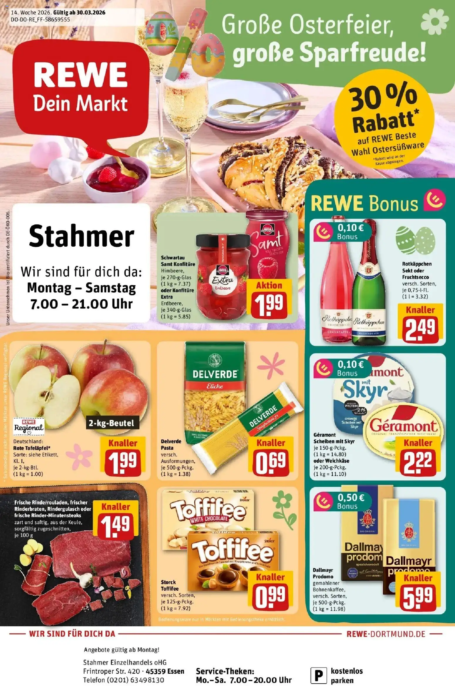 Vorschau von dem Prospekt des Geschäftes Rewe, gültig ab dem 30.03.2026