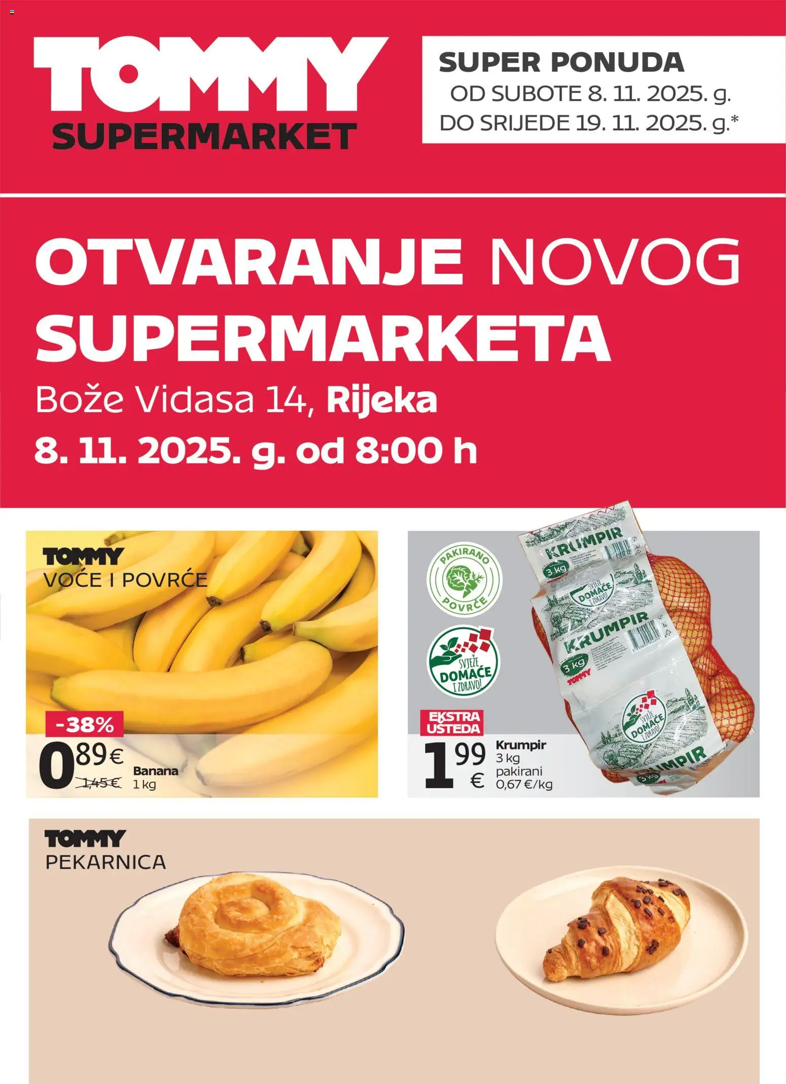 Pregled letka Super ponuda povodom otvaranja u Rijeci trgovine Tommy vrijedi od 08.11.2025