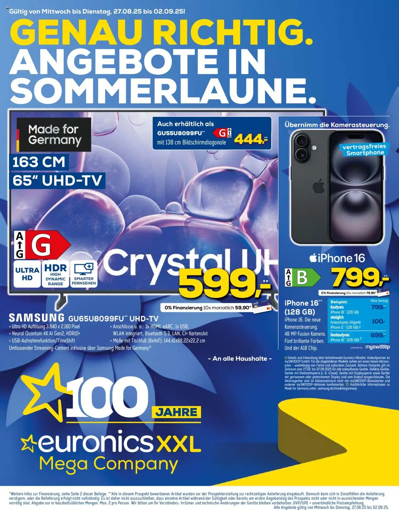 Euronics Unsere aktuelle Werbung! (vom 27.08.2025 - 02.09.2025)