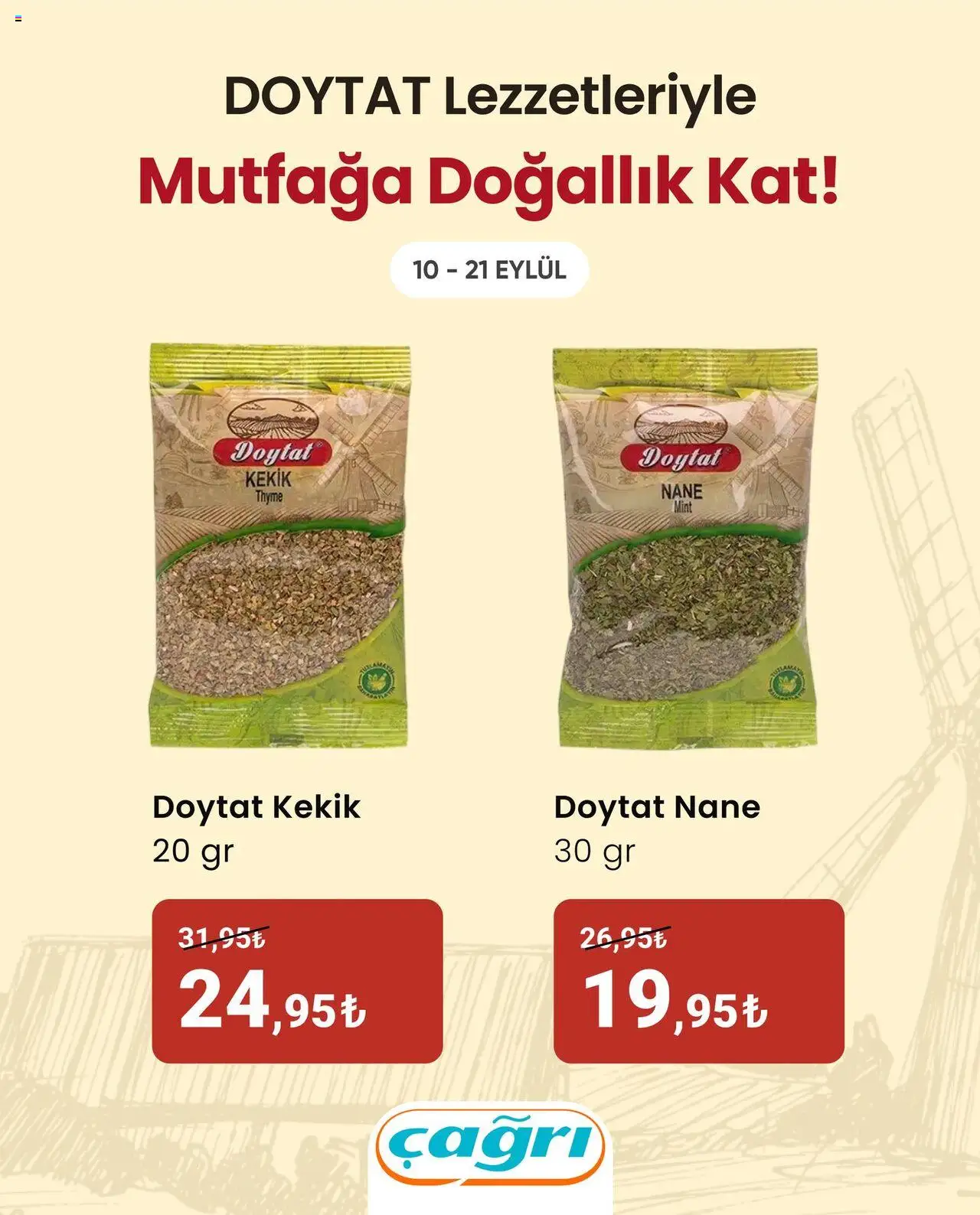 Çağrı Market İndirim Doytat (10 Eylül 2025) - Indirim, Broşür - Sayfa numarası 1