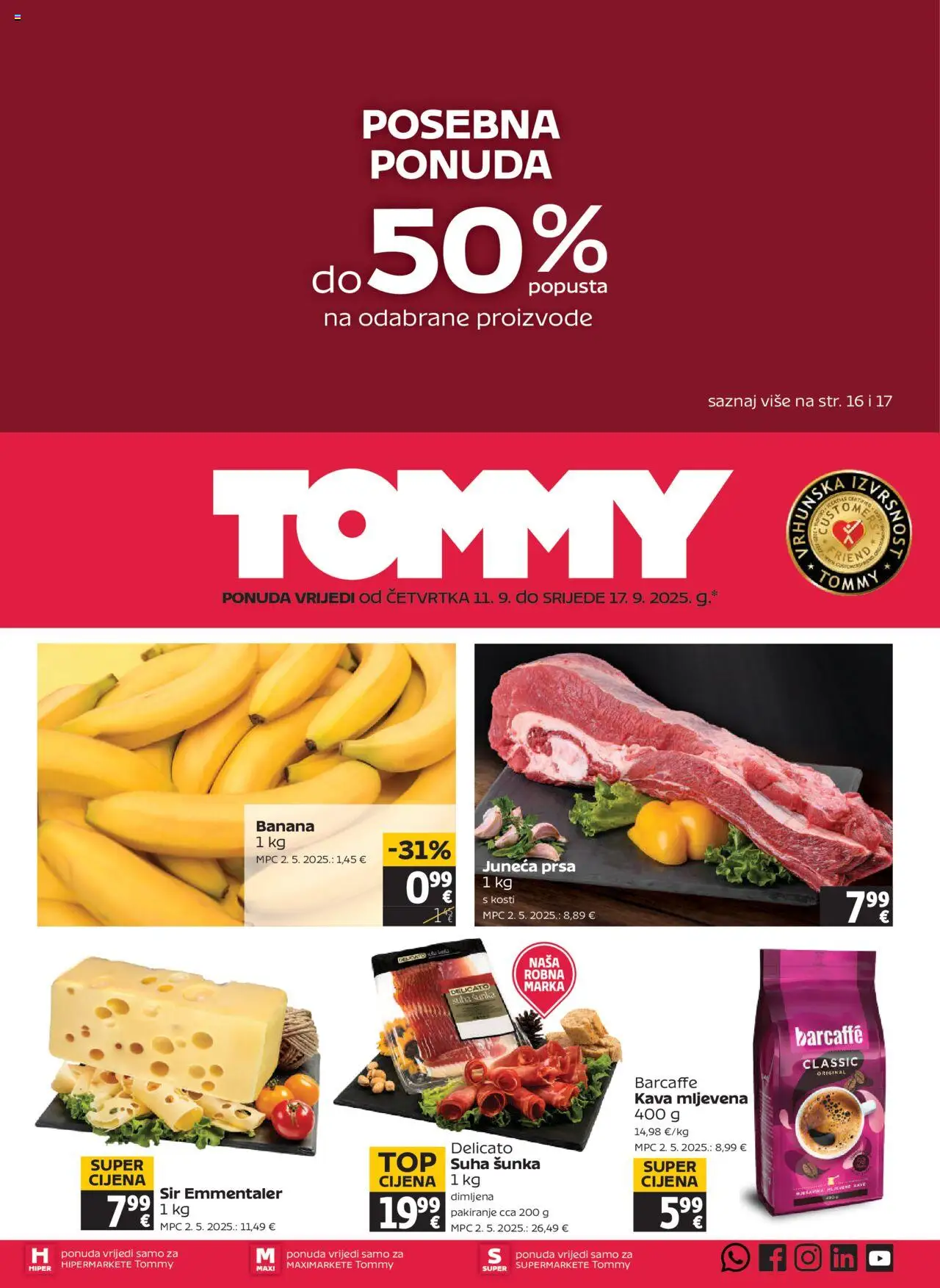 Tommy aktualni Katalog vrijedi od 11.09.2025 - tjedna akcija broj stranice 1