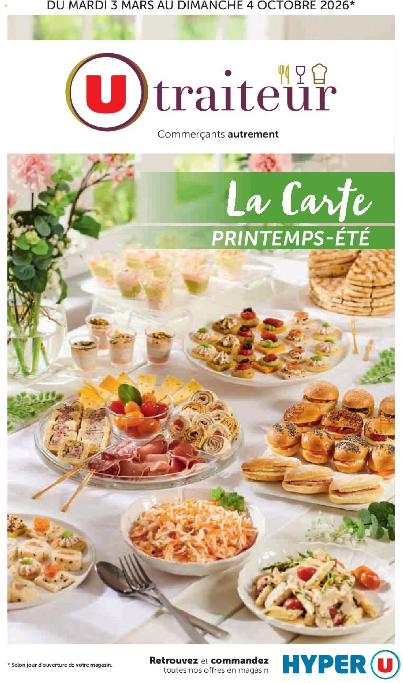 Prévisualisation de Hyper U - La carte Printemps Été du magasin Hyper U formulaire valide 03/03/2026