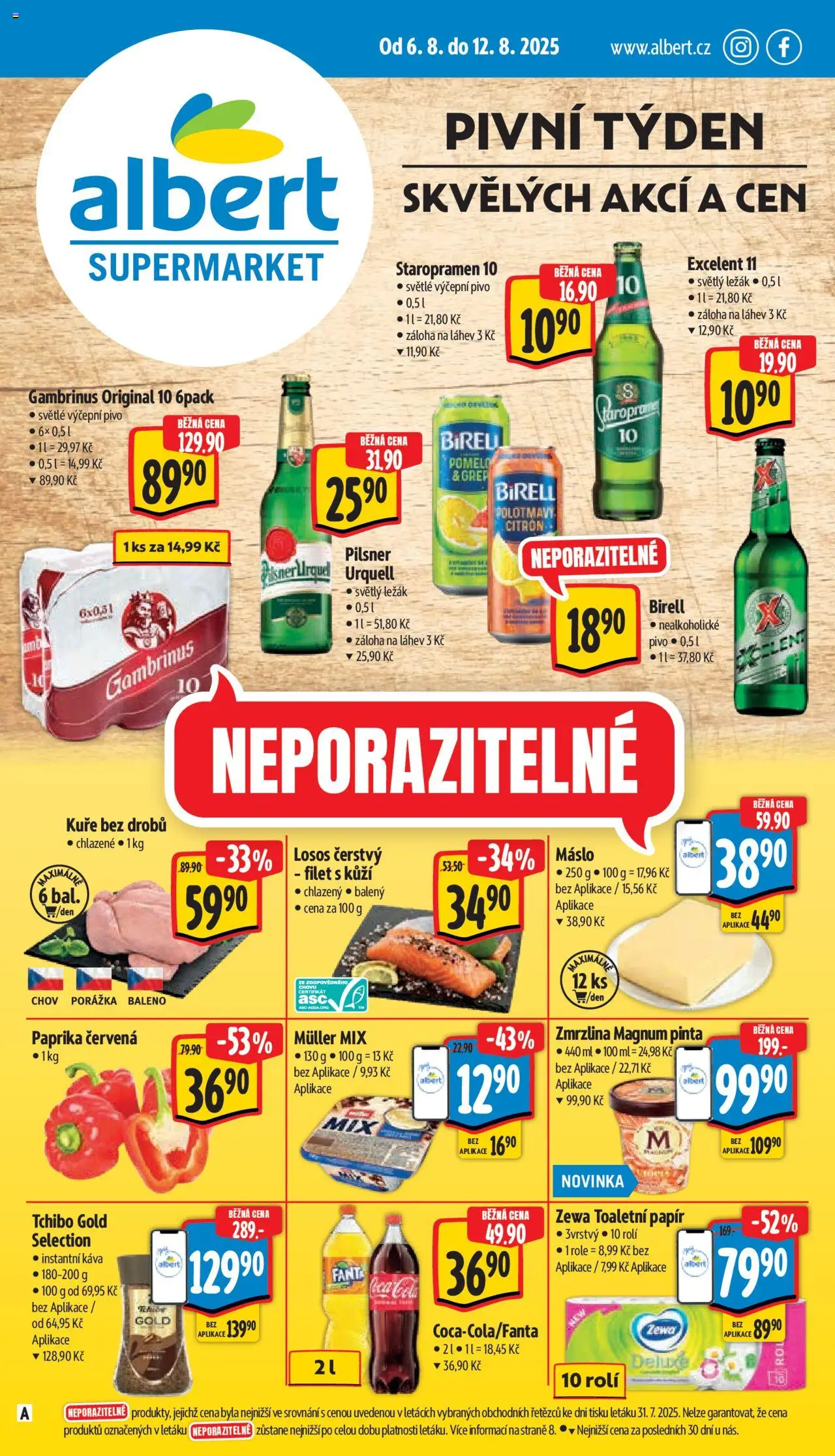  ALBERT leták od 06.08.2025 - Akční leták "Supermarket - Morava"
