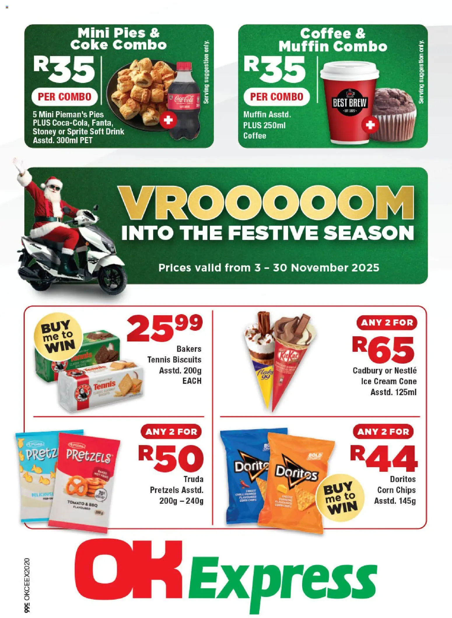 Preview of OK Foods flyer valid from 03/11/2025 - Coffee, Coke, Biscuits, Chips, Corn, Cream, Sprite, Stoney
