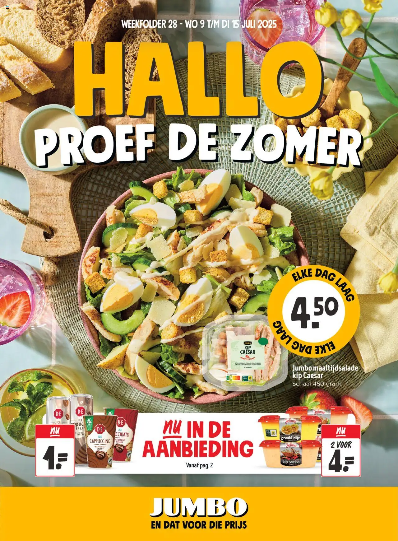 Jumbo shop Folder week 28 geldig vanaf 09-07-2025 - Paginanummer 1 - Kip, Cappuccino, Schaal