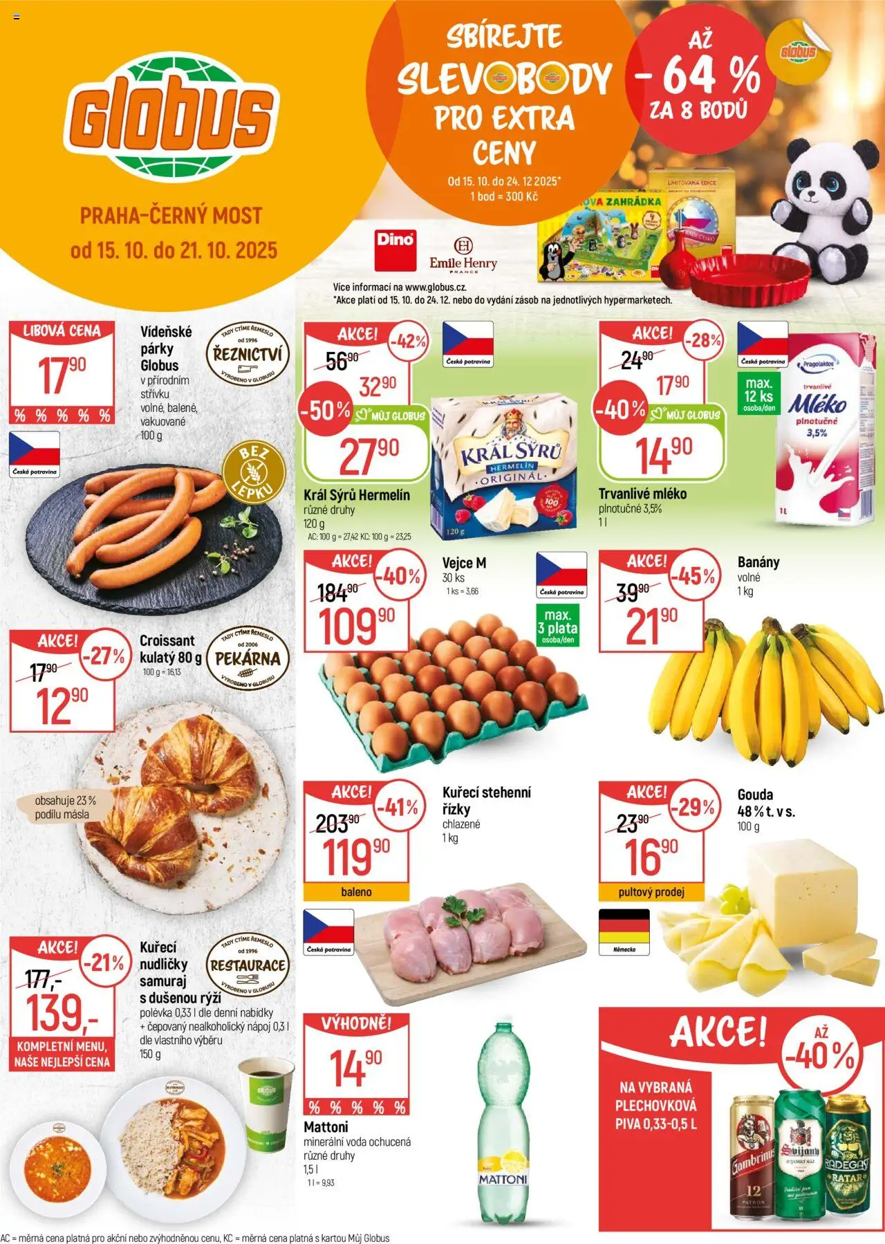  Globus leták od 15.10.2025 >> Akční nabídka "Praha Černý Most"