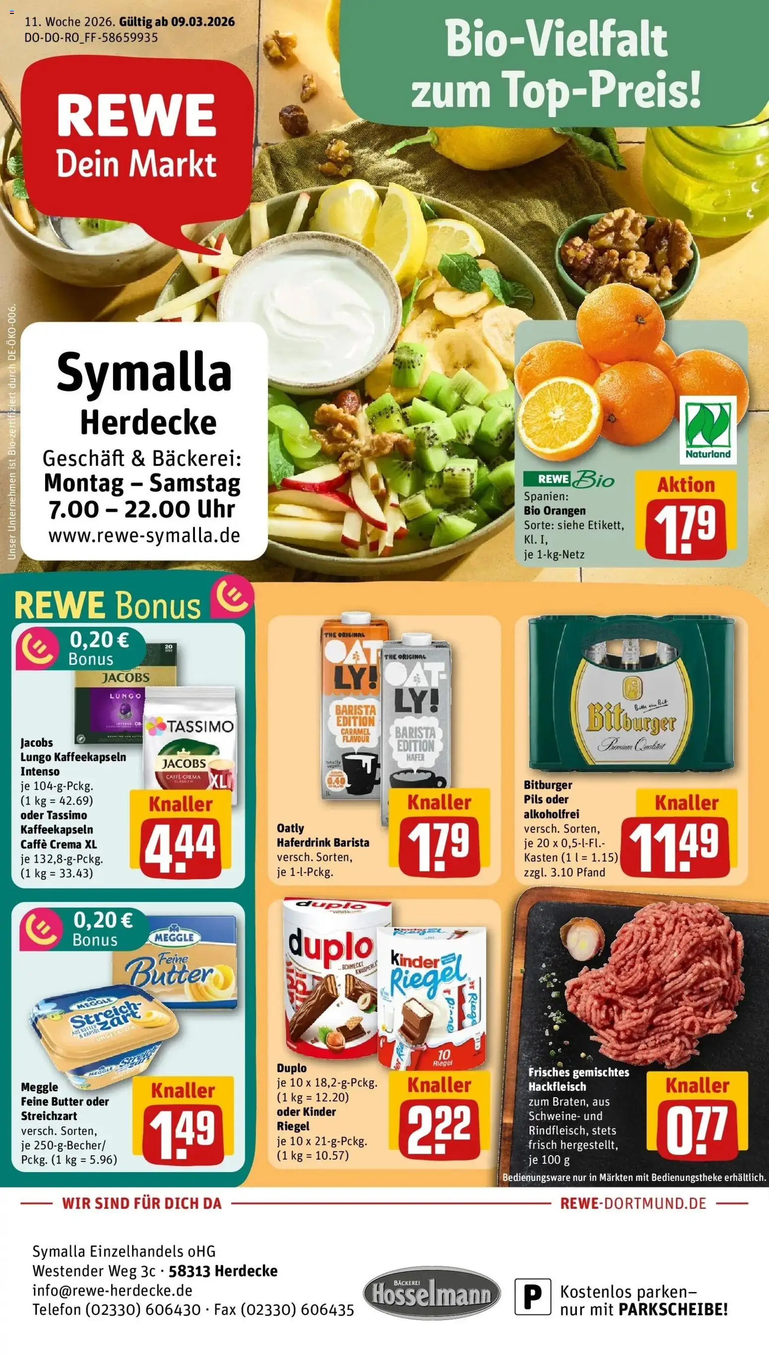 Vorschau von dem Prospekt des Geschäftes Rewe, gültig ab dem 09.03.2026