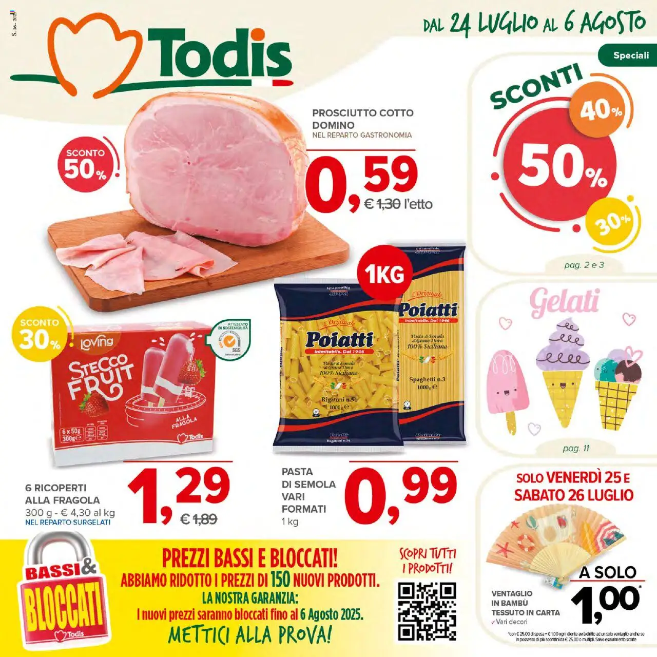 Volantino Todis valido da 24/07/2025 numero di pagina 1
