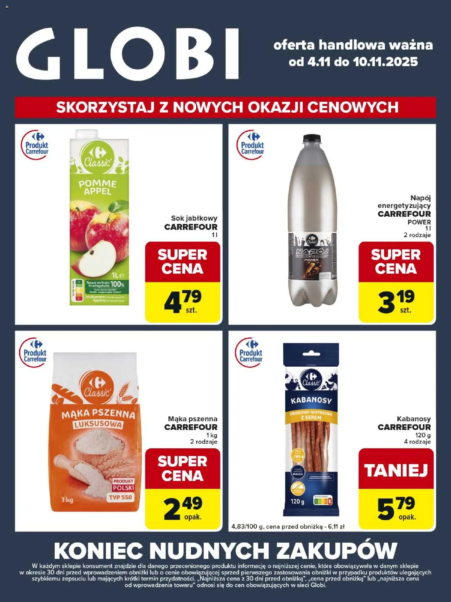 Pogląd gazetki "Globi" ze sklepu Carrefour ważnej od 04.11.2025