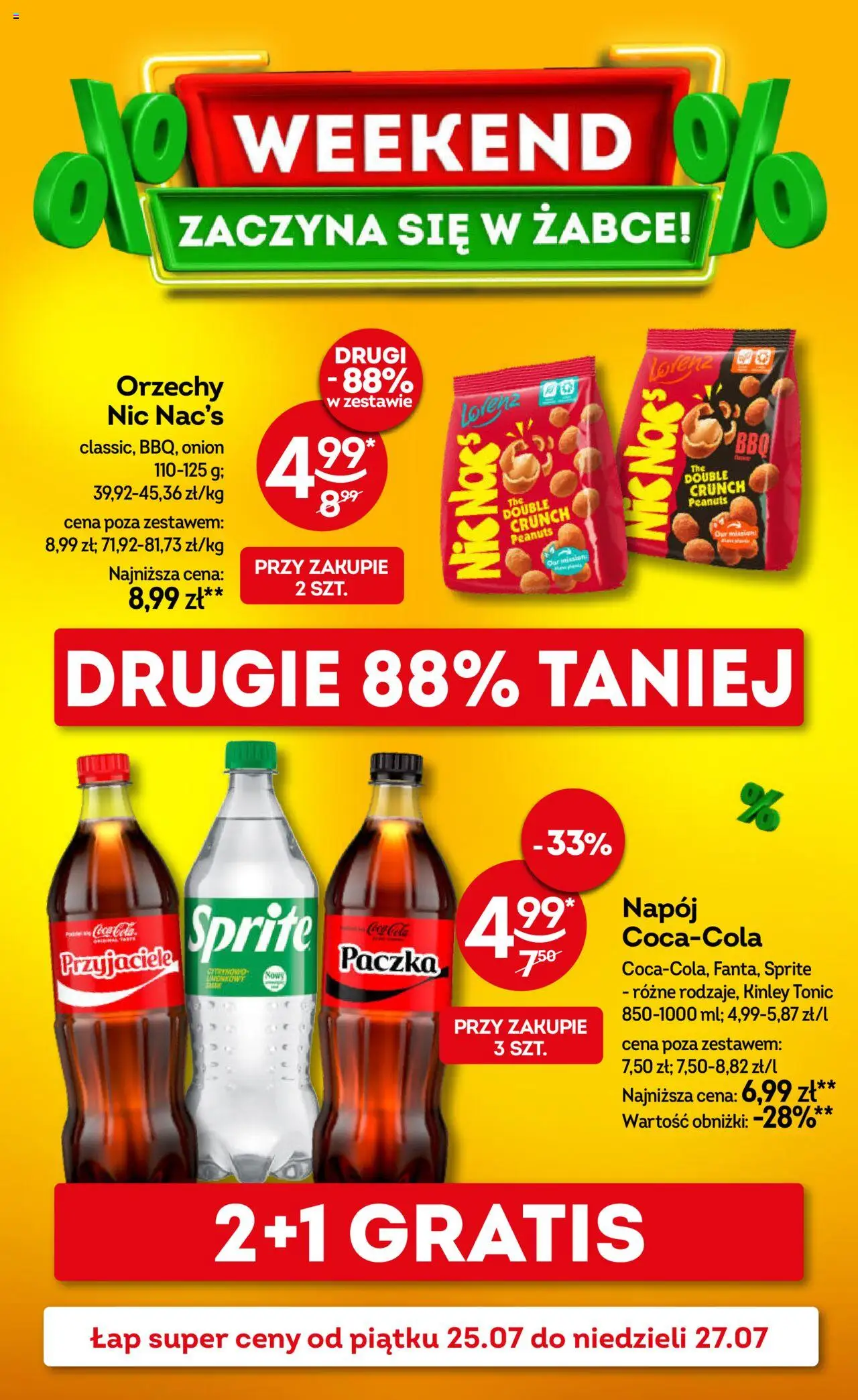 Żabka Weekendowe promocje od 25.07.2025 - Nowa Gazetka - Numer strony 1