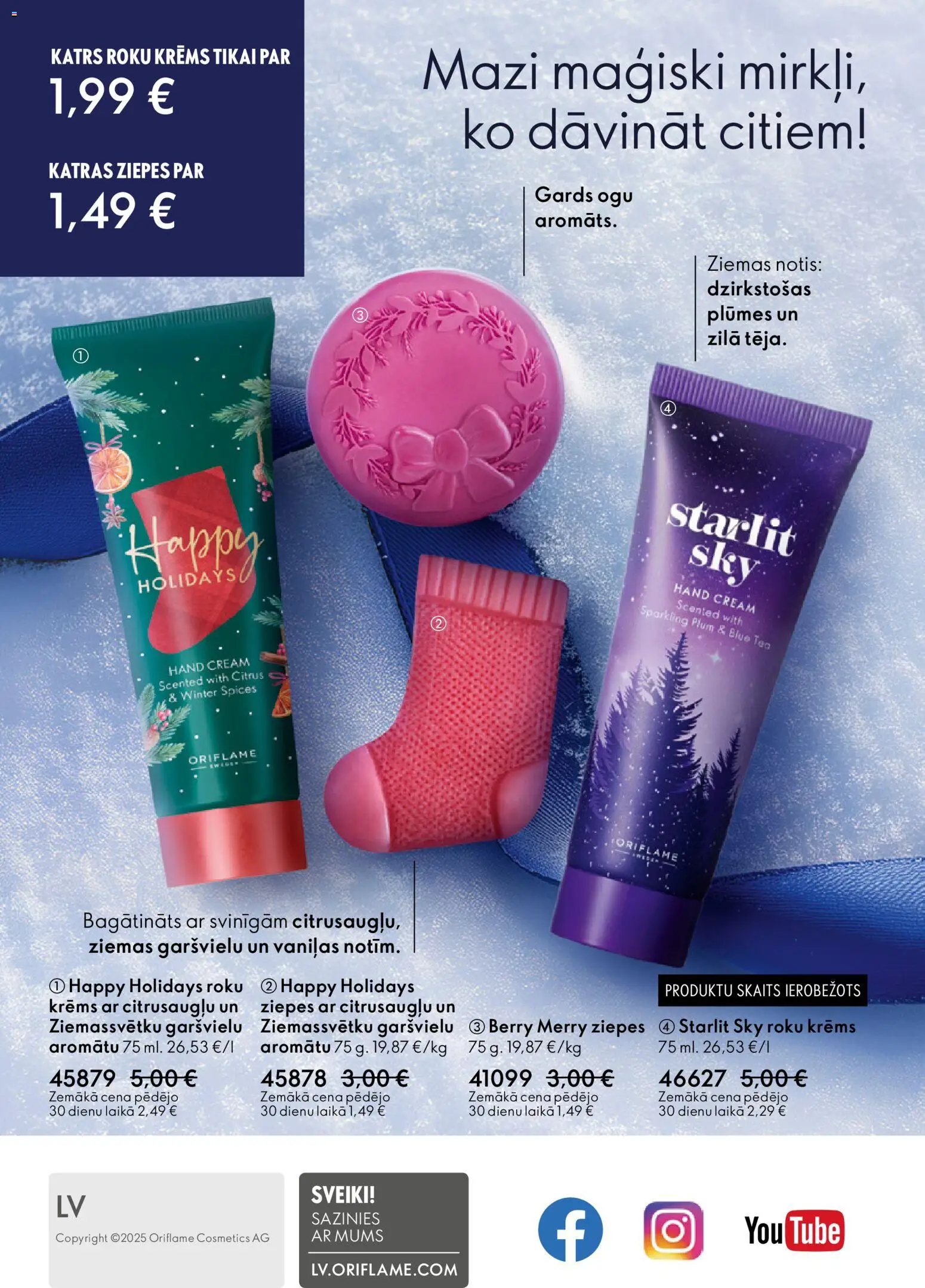 Skatīt Oriflame akciju bukletu, derīgs no 2025.12.10