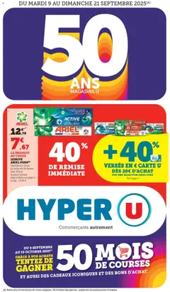 Prévisualisation de Catalogue du magasin Hyper U formulaire valide 09/09/2025