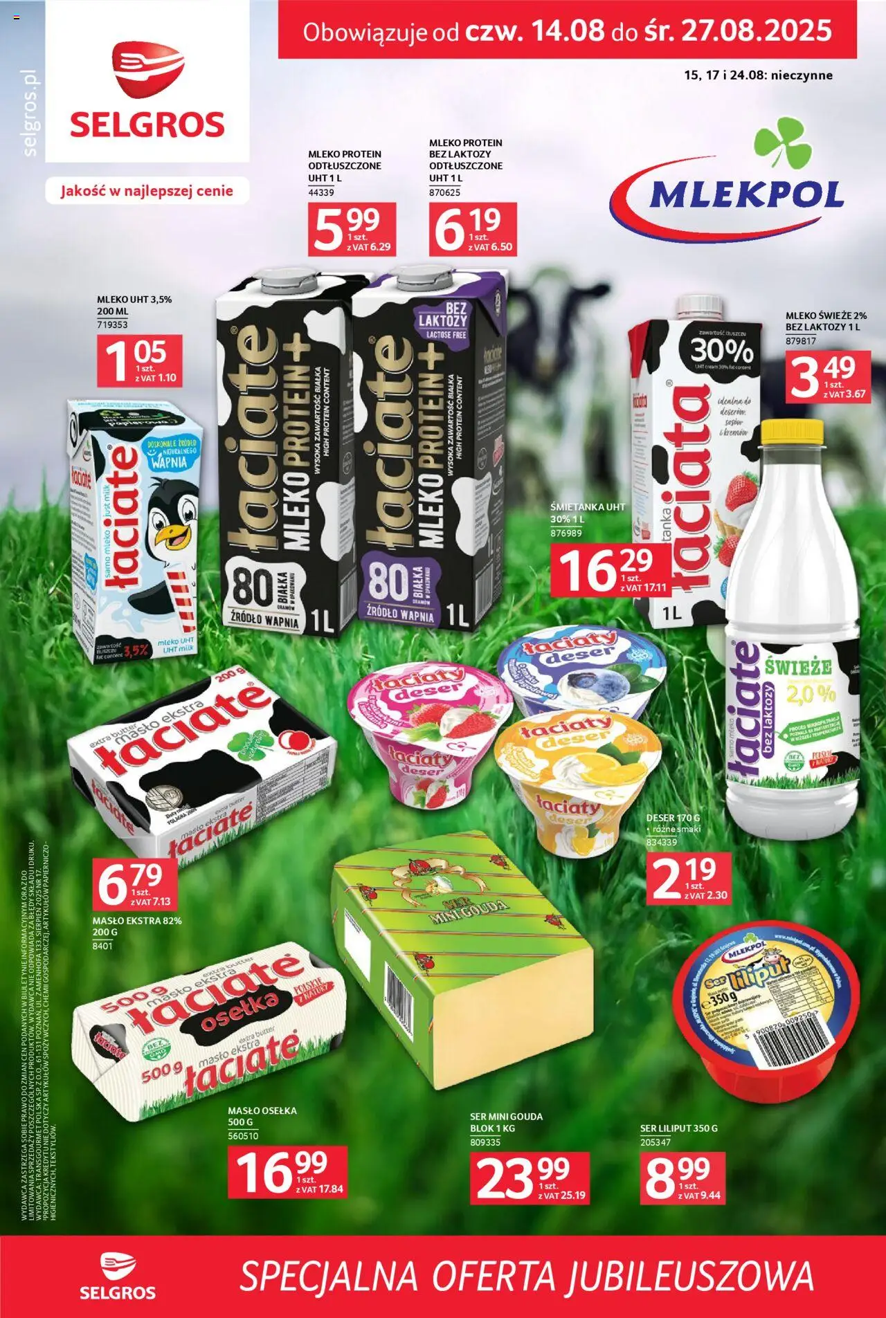 Selgros cash&carry Specjalna oferta jubileuszowa od 14.08.2025 - Nowa Gazetka - Numer strony 1