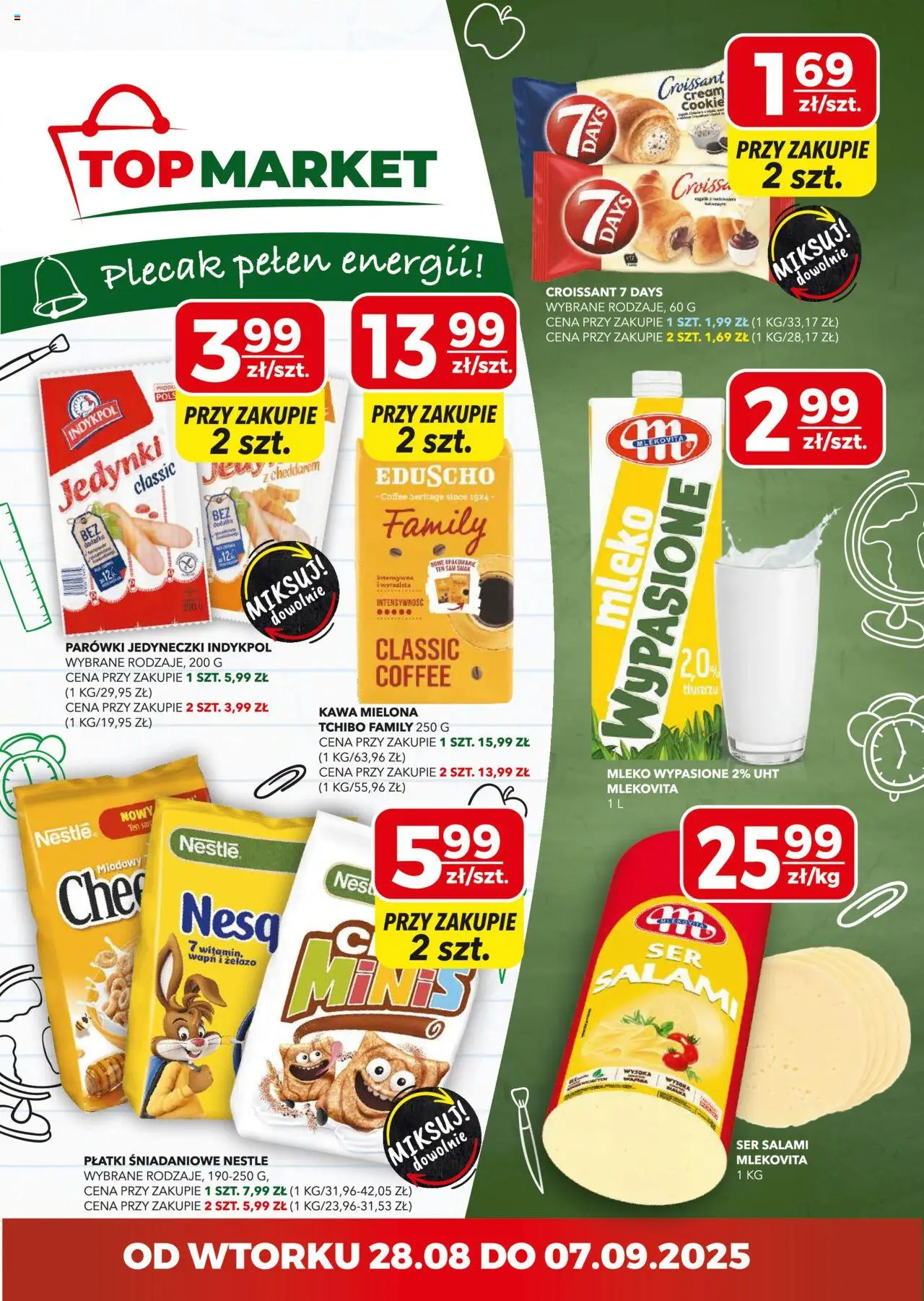 Top Market Gazetka mini od 28.08.2025 - Nowa Gazetka - Numer strony 1
