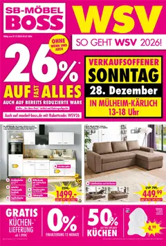 Vorschau von dem Prospekt des Geschäftes SB Möbel Boss, gültig ab dem 27.12.2025
