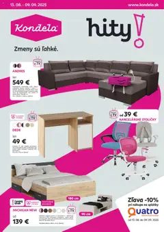 Náhľad Kondela letáku platného od 13.08.2025