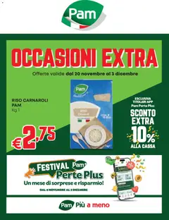 Anteprima dell'opuscolo Volantino Occasioni Extra dal negozio PAM valido da 20/11/2025