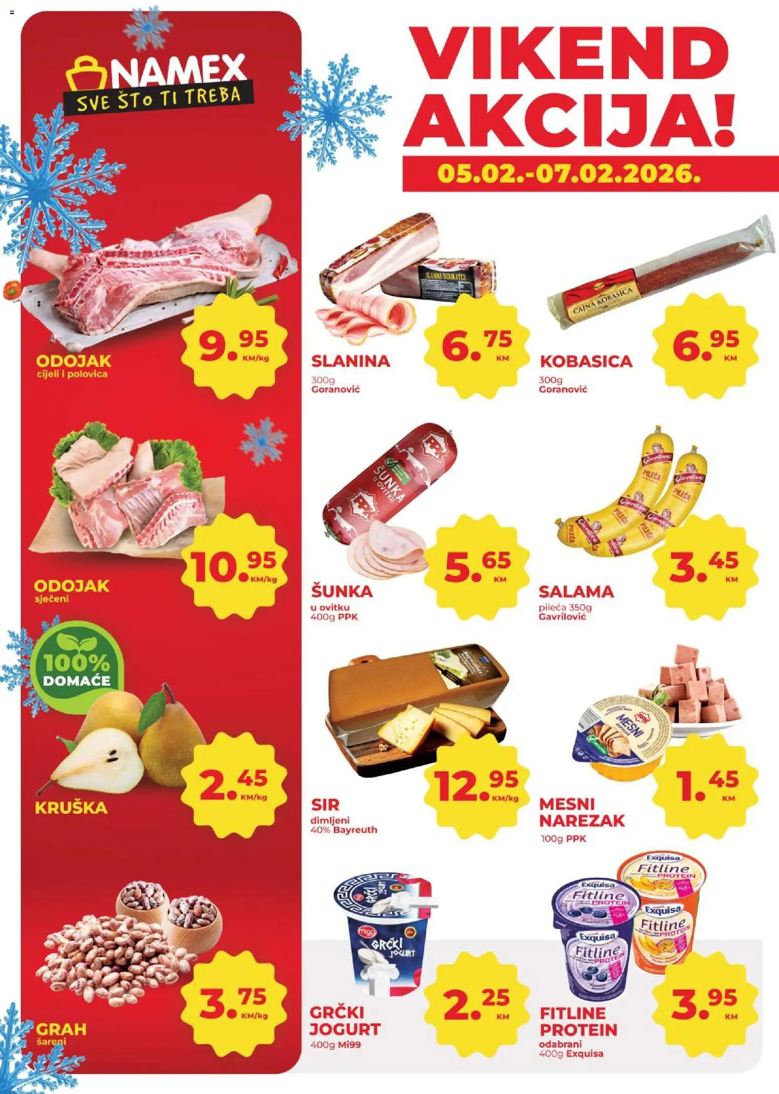Pregled letka Vikend akcija trgovine Namex vrijedi od 05.02.2026.