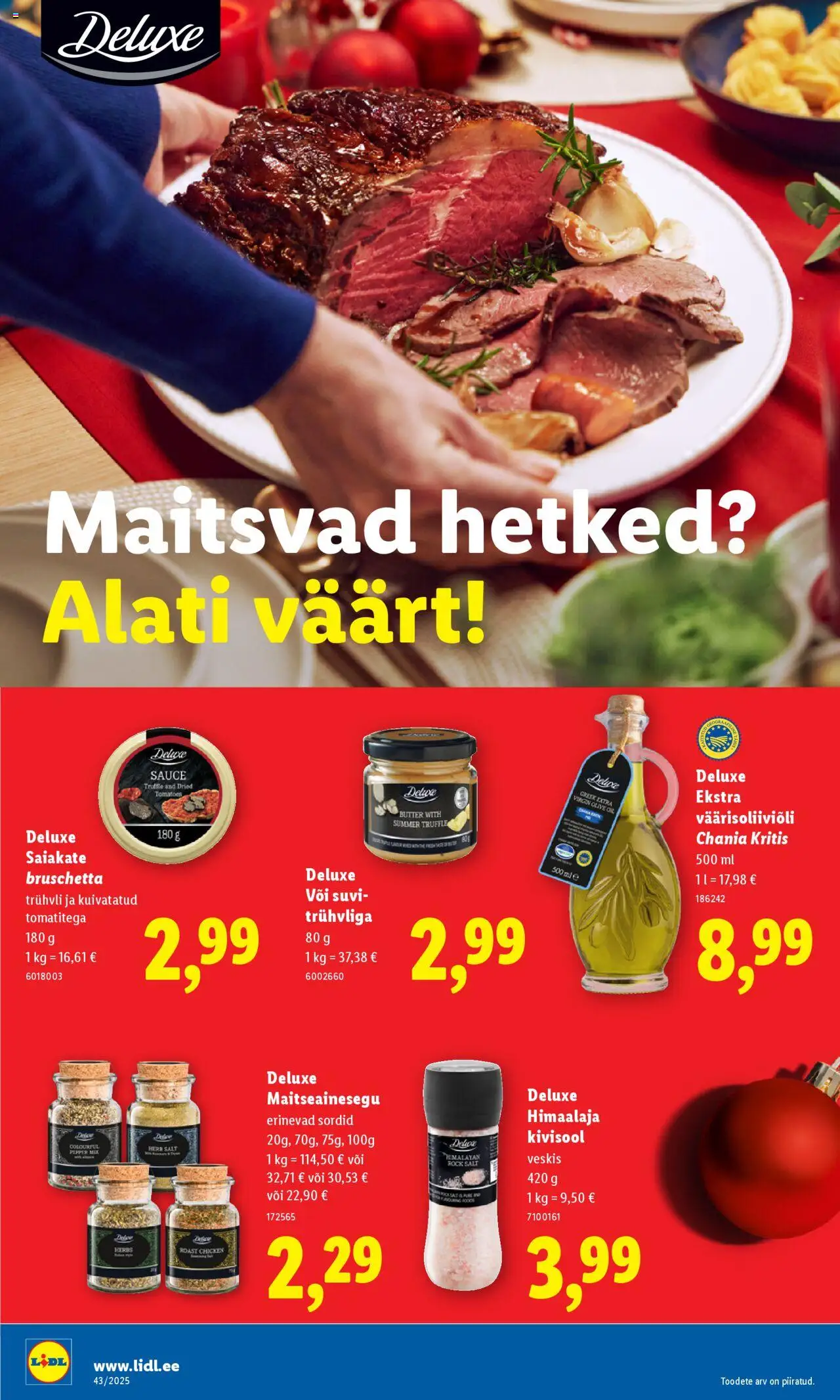 Lidl kliendilehe eelvaade alates 2025.10.20
