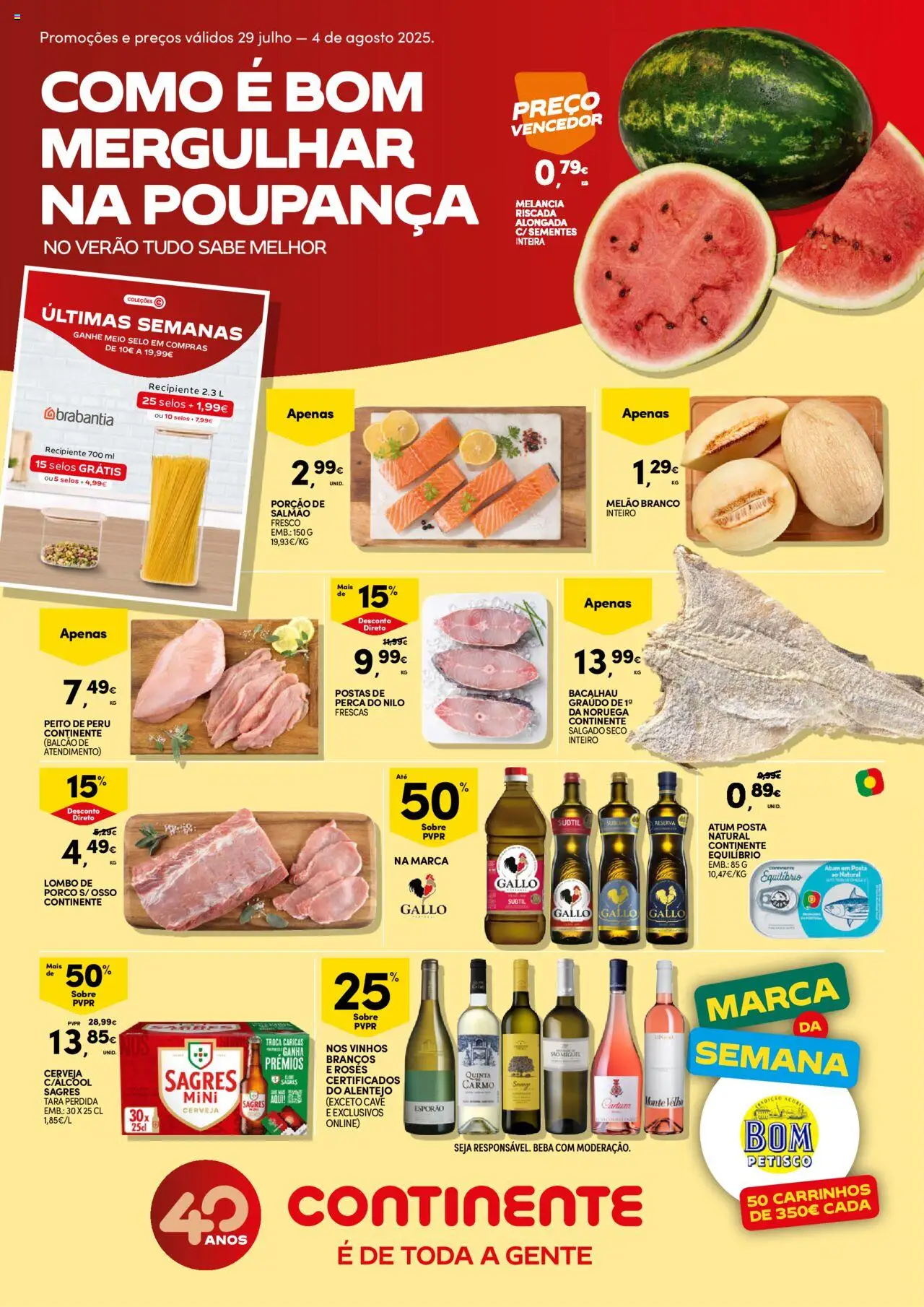 Continente Folheto de 29/07/2025 - catálogo esta semana - página 1
